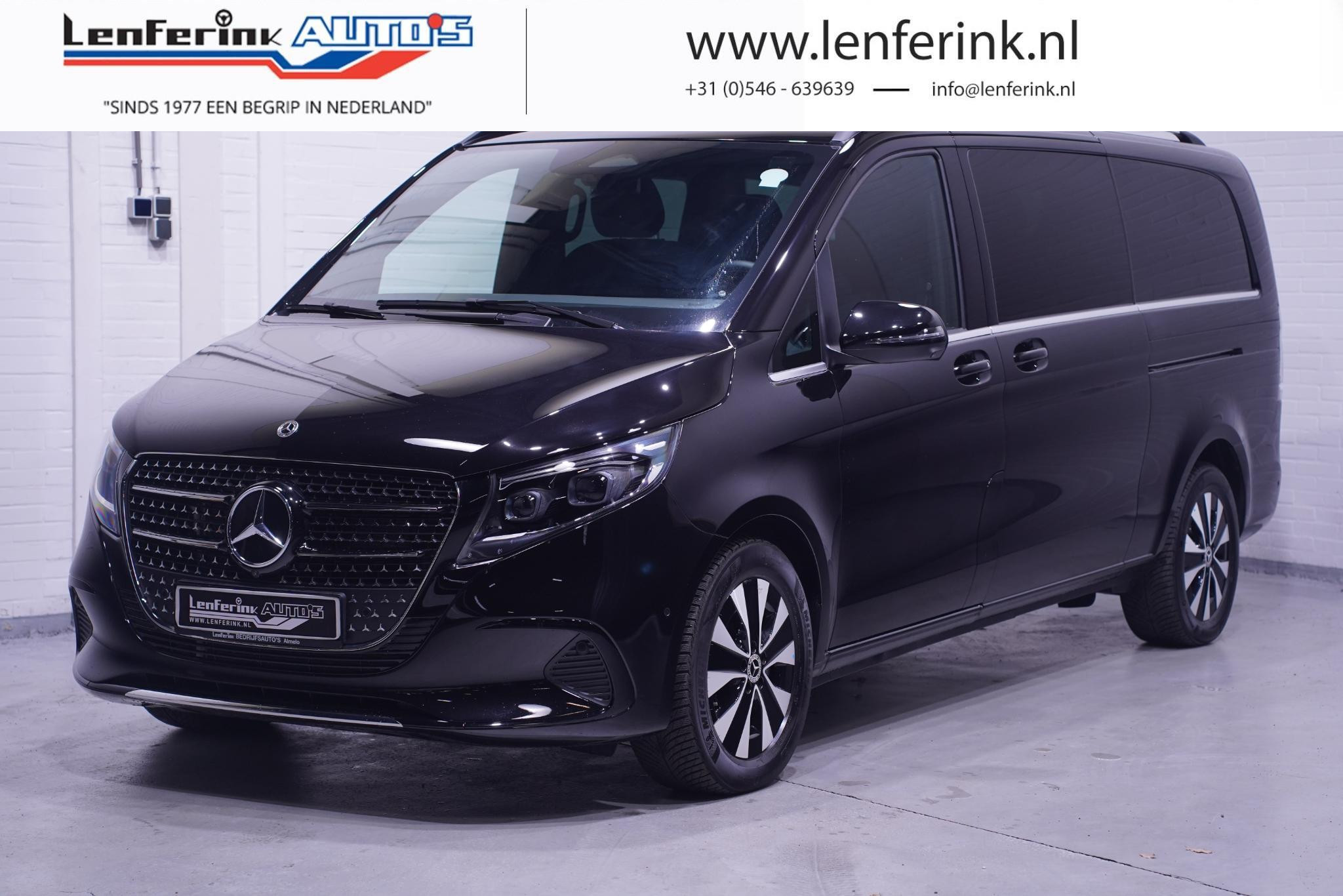 Mercedes-Benz V-Klasse V 300d Avantgarde Extra Lang L3 Dubbel Cabine 5-Zits Leder Zwart, LED Koplampen, 360 Camera, Navi