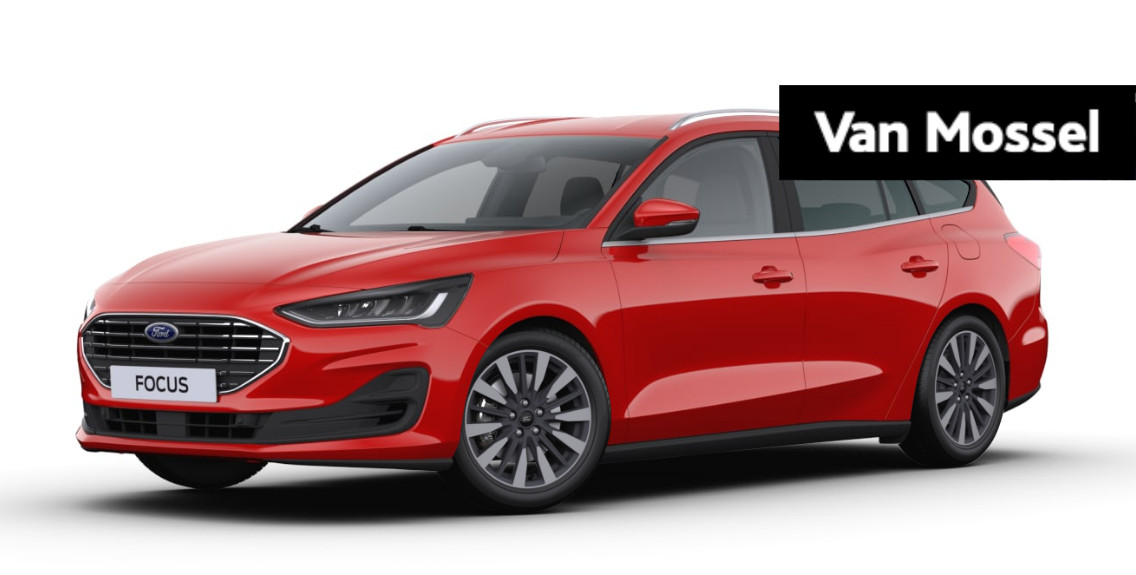 Ford Focus Wagon 1.0 EcoBoost Hybrid Titanium X NU MET €4.250,00 KORTING!! | AUTOMAAT | 155 PK! | TITANIUM X | RACE RED |