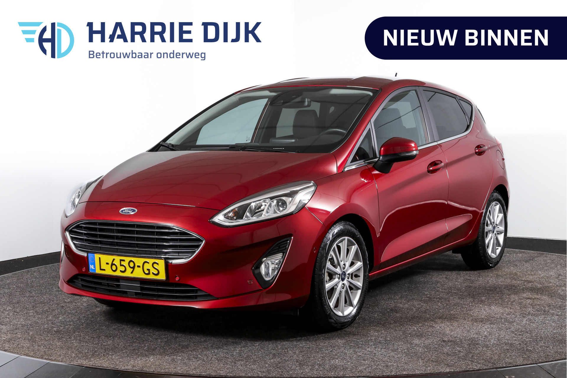 Ford Fiesta 1.0 EcoBoost 120 PK Hybrid Titanium X ( Org. NL) | Bang & Olufsen | Winter Pack | Adapt. Cruise | PDC | Camera | NAV + App. Connect | LED | ECC | DAB | LM 16" |