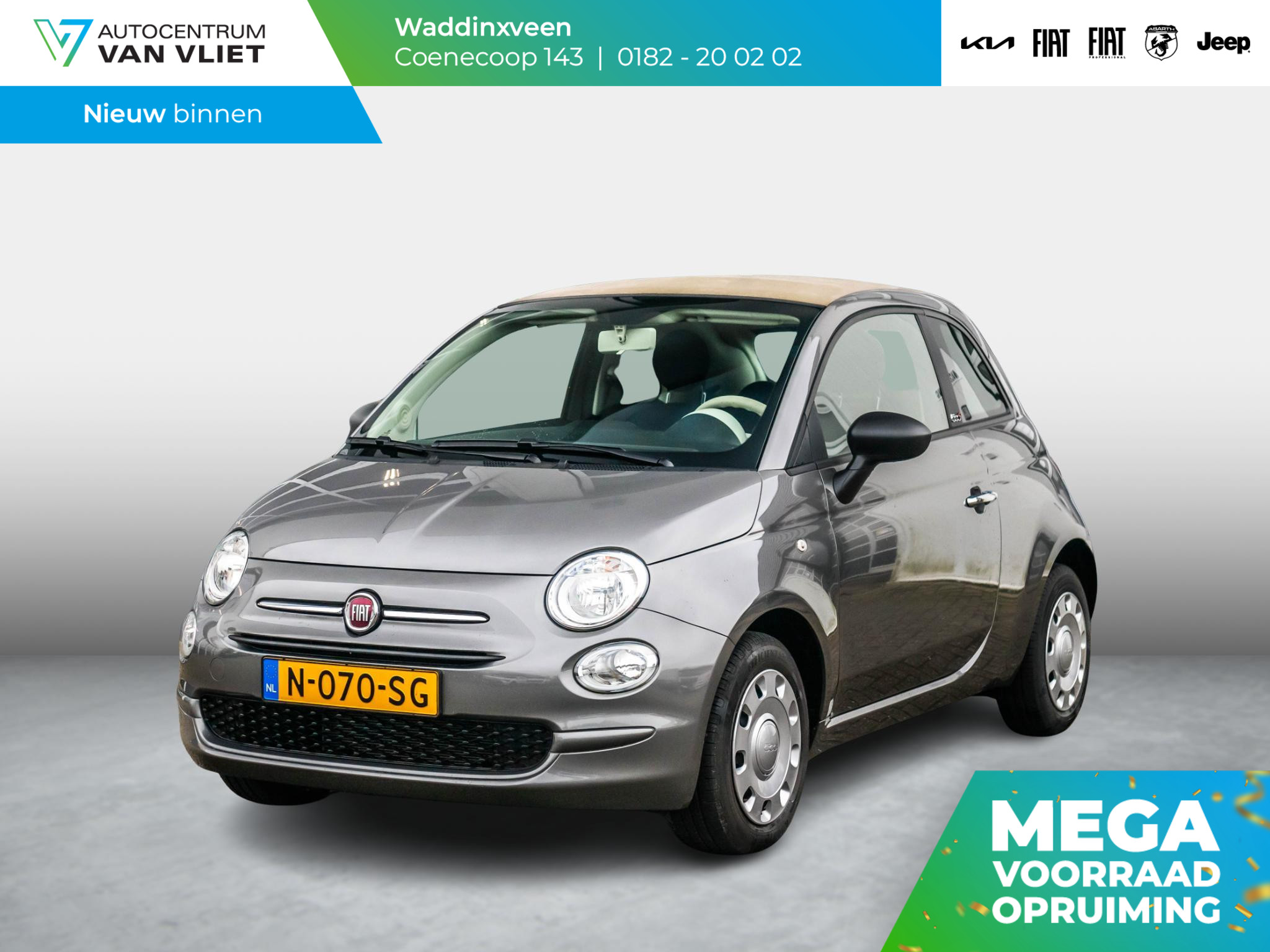 Fiat 500C 1.0 Hybrid Cult | Airco | Zeer weinig km! |