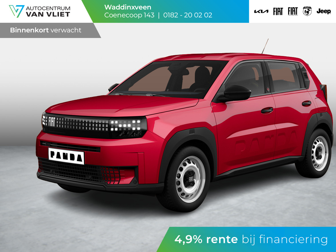 Fiat Panda Grande Red 44 kWh | Airco | Cruise | Apple Carplay | 16" | PDC