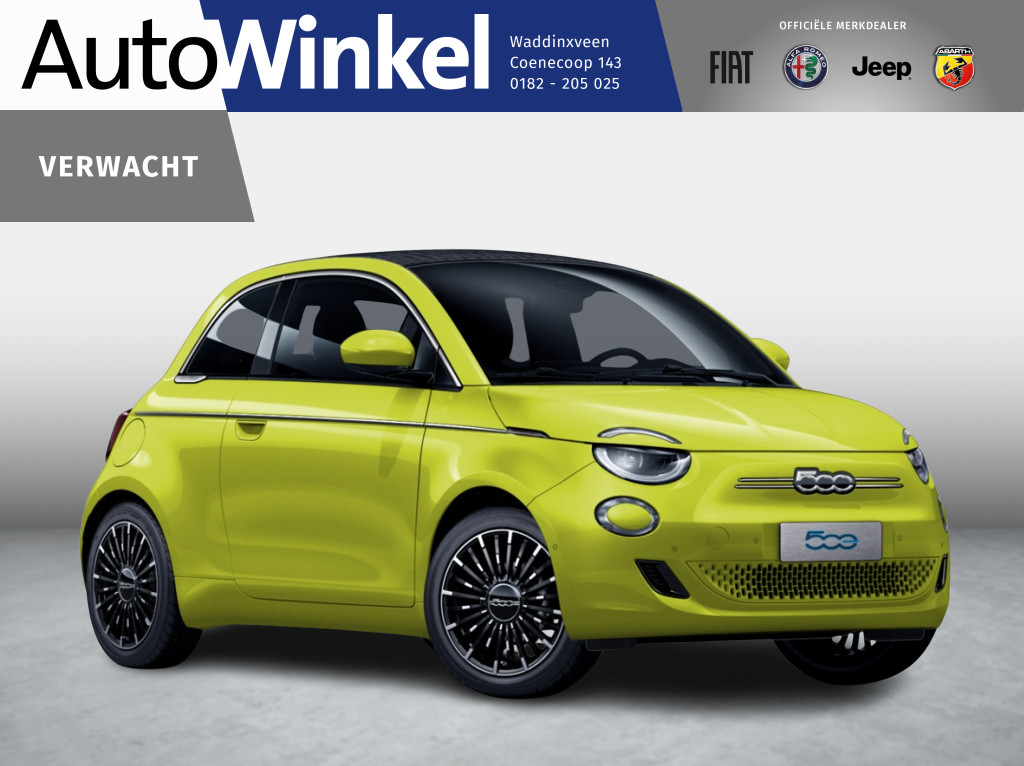 Fiat 500e La Prima Cabrio 42 kWh | Pack Tech | Pack La Prima | Pack Comfort | Italian Upgrade Actie | SEPP Subsidie €2.950,-