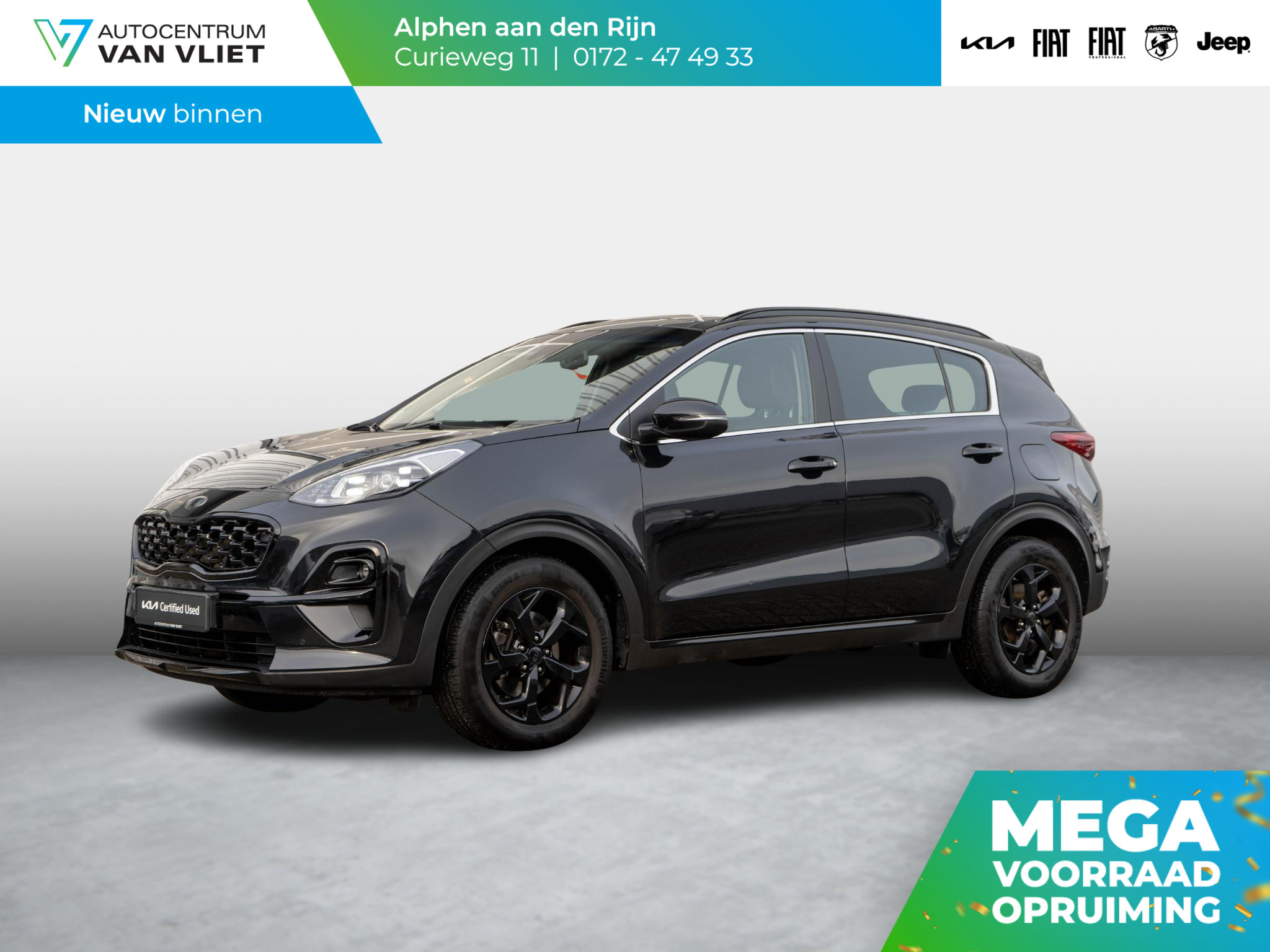 Kia Sportage 1.6 T-GDI Black Edition | Navigatie | achteruitrijcamera | Schuifkanteldak |