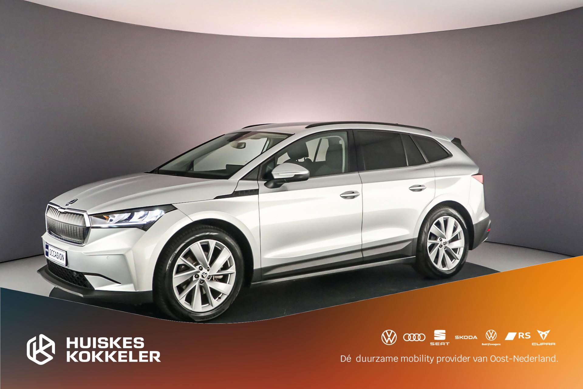 Škoda Enyaq iV 60 180pk Automaat Achteruitrijcamera, Navigatie, Adaptive cruise control, Stoelverwarming, LED verlichting, Parkeersensoren, Stuurwiel verwarmd