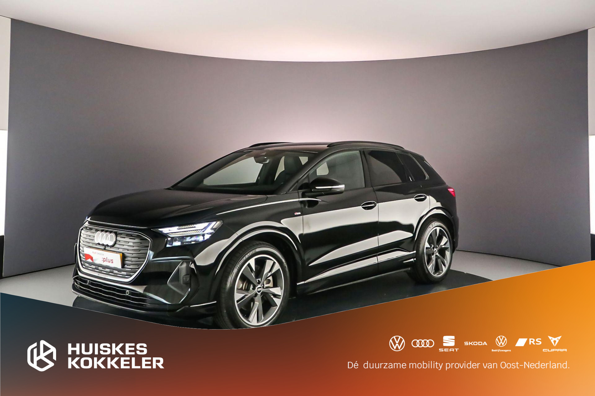 Audi Q4 e-tron Launch Edition S Comp. 40 | Pano | Head Up | Leder | Trekhaak | Matrix | Keyless | S-Line | Keyless | Matrix | Warmtepomp | Elek. Stoelen | Stoelverwarming |