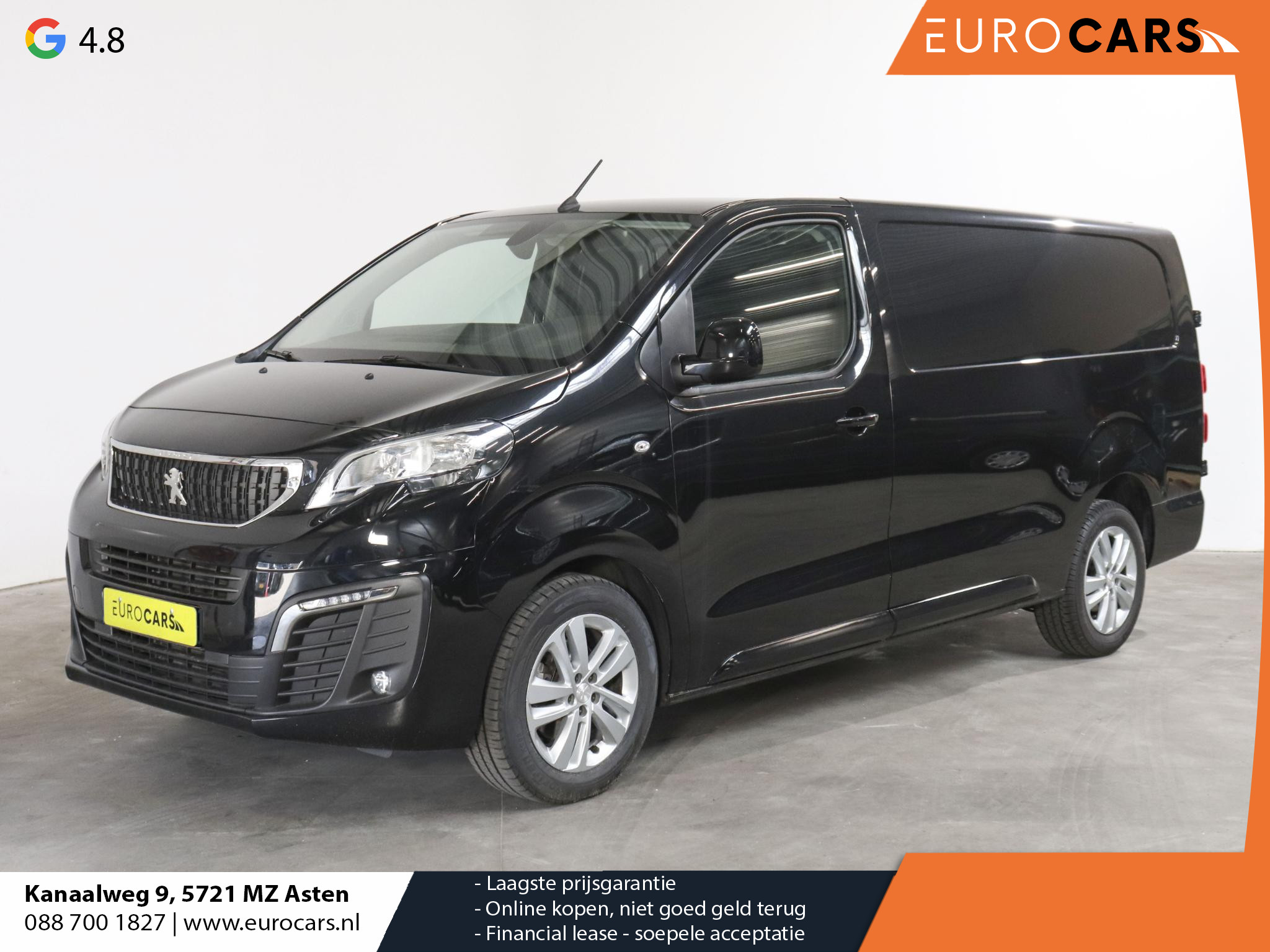 Peugeot Expert 2.0 BlueHDI 180 Long Premium 3-zits Cruise Control Airco App-Connect LM Velgen Trekgewicht 2500kg