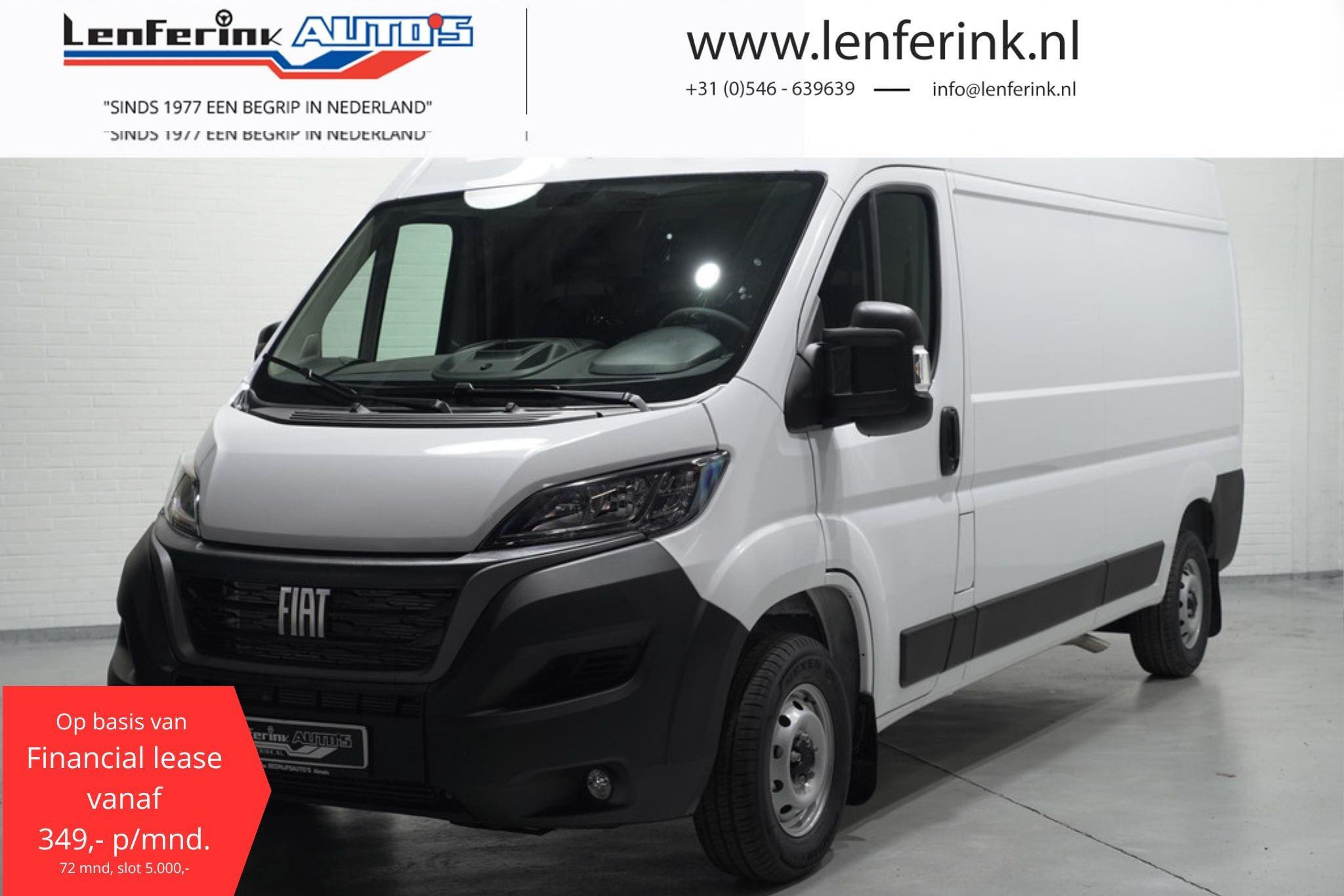 Fiat Ducato 2.2 MultiJet 140 pk L3H2 v.a. 349,- p/mnd, 13m3 Cruise Control, Multistuur, PDC achter, 3-Zits