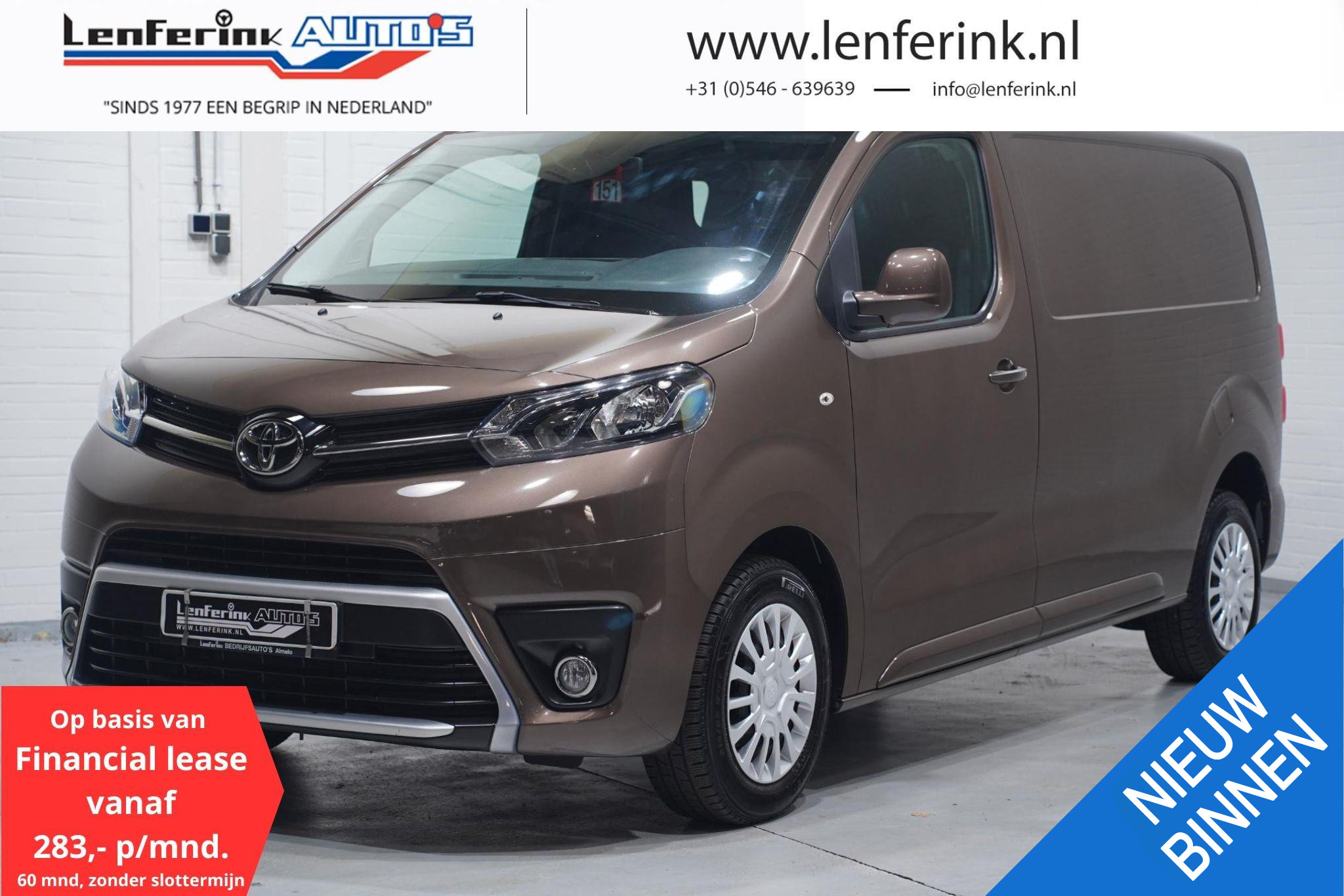 Toyota ProAce Worker 2.0 D-4D 150 pk L2 Navi, Airco ECC, NAP, 2-Zits Cruise Control, Achterklep, NL Auto