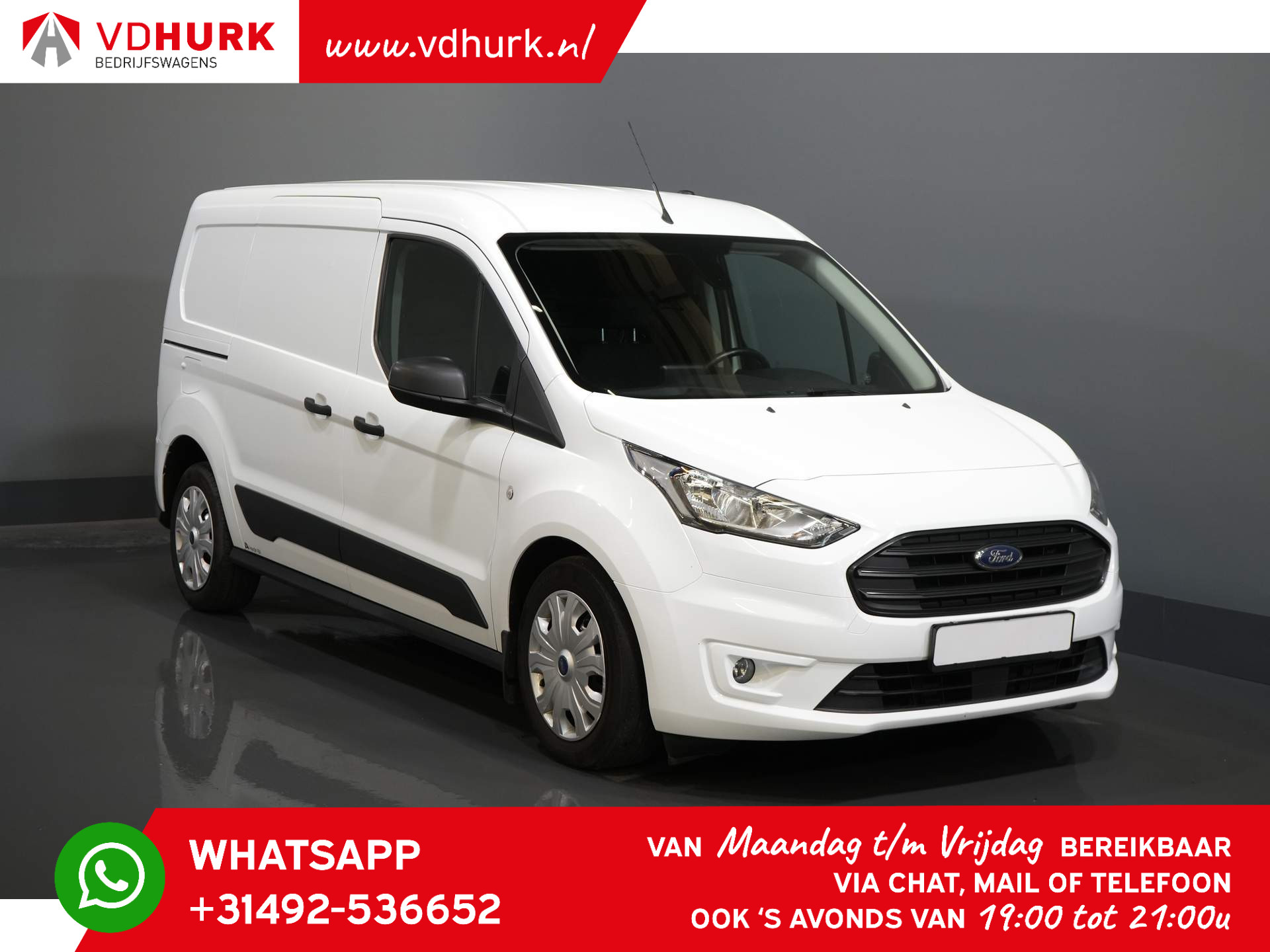 Ford Transit Connect L2 1.5 TDCI 100 pk Aut. Trend 3pers./ Standkachel/ Stoelverw./ DAB/ Carplay/ PDC/ Camera/ Trekhaak/ Cruise/ Airco