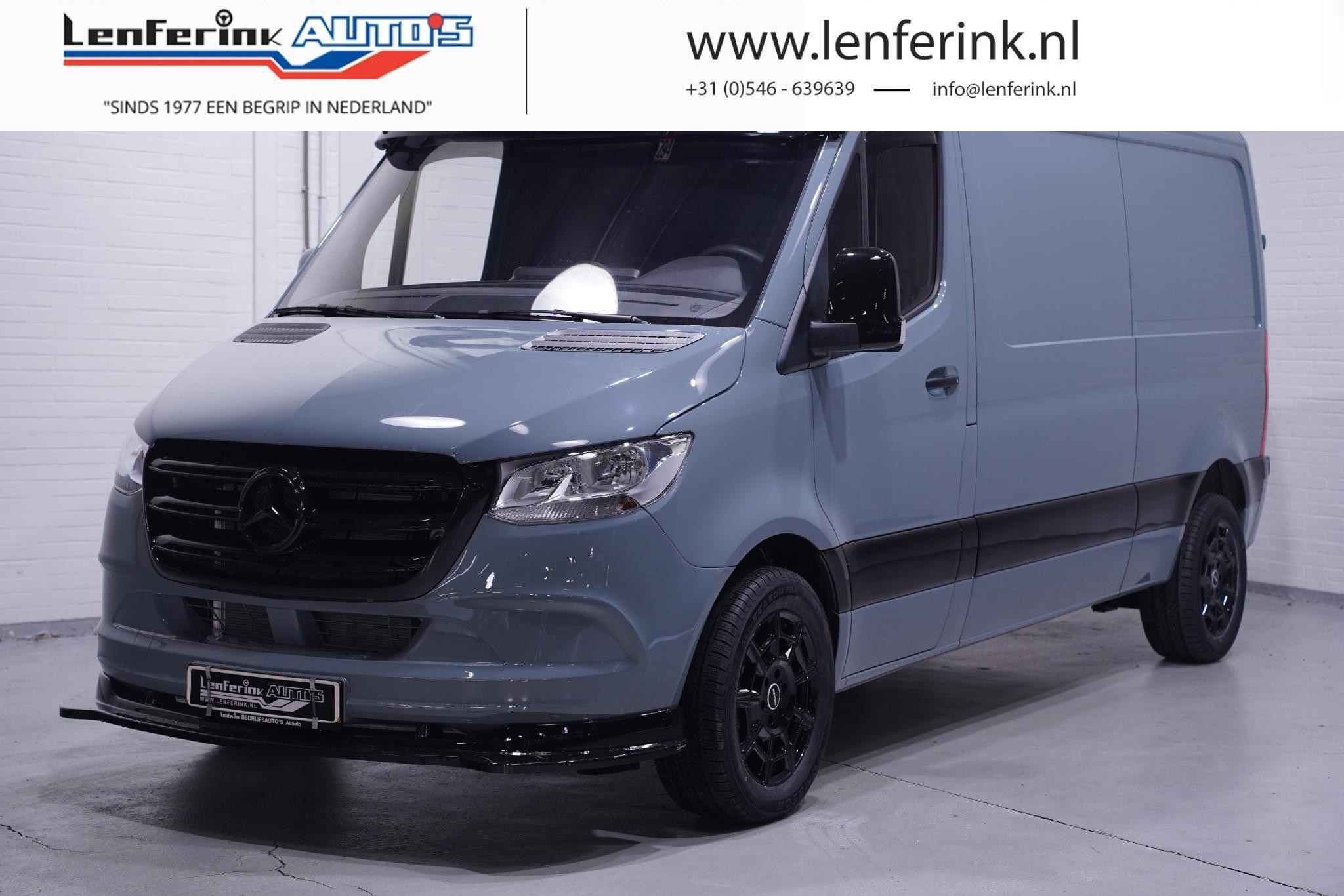 Mercedes-Benz Sprinter 215 CDI 150 pk Black&Grey Edition L2H1 Airco, 18" LMV, Bumpers in Kleur, Zonneklep, Grille Zwart, 2-Zits