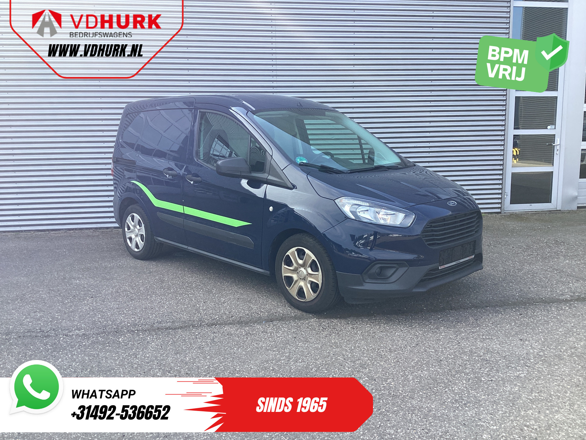 Ford Transit Courier 1.0 EcoBoost 100 pk BPM-vrij BENZINE/ Lage KM-stand!/ Voorruit verw./ Airco