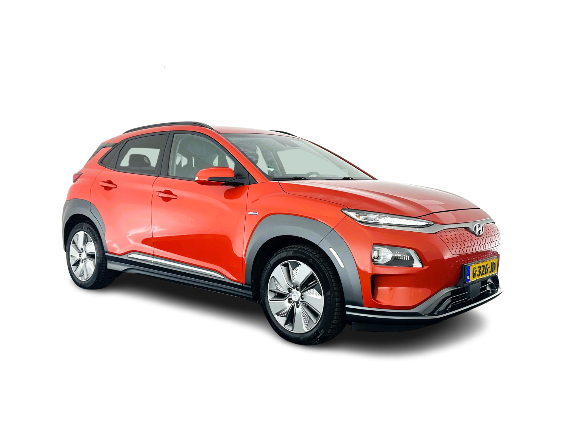 Hyundai Kona EV Premium 64 kWh (INCL-BTW) *FULL-LEATHER | HEAD-UP | FULL-LED | NAVI-FULLMAP | DAB | ADAPTIVE-CRUISE | KRELL-AUDIO | KEYLESS | CAMERA | BLIND-SPOT | LANE-ASSIST | VIRTUAL-COCKPIT | COMFORT-SEATS | 17"ALU*