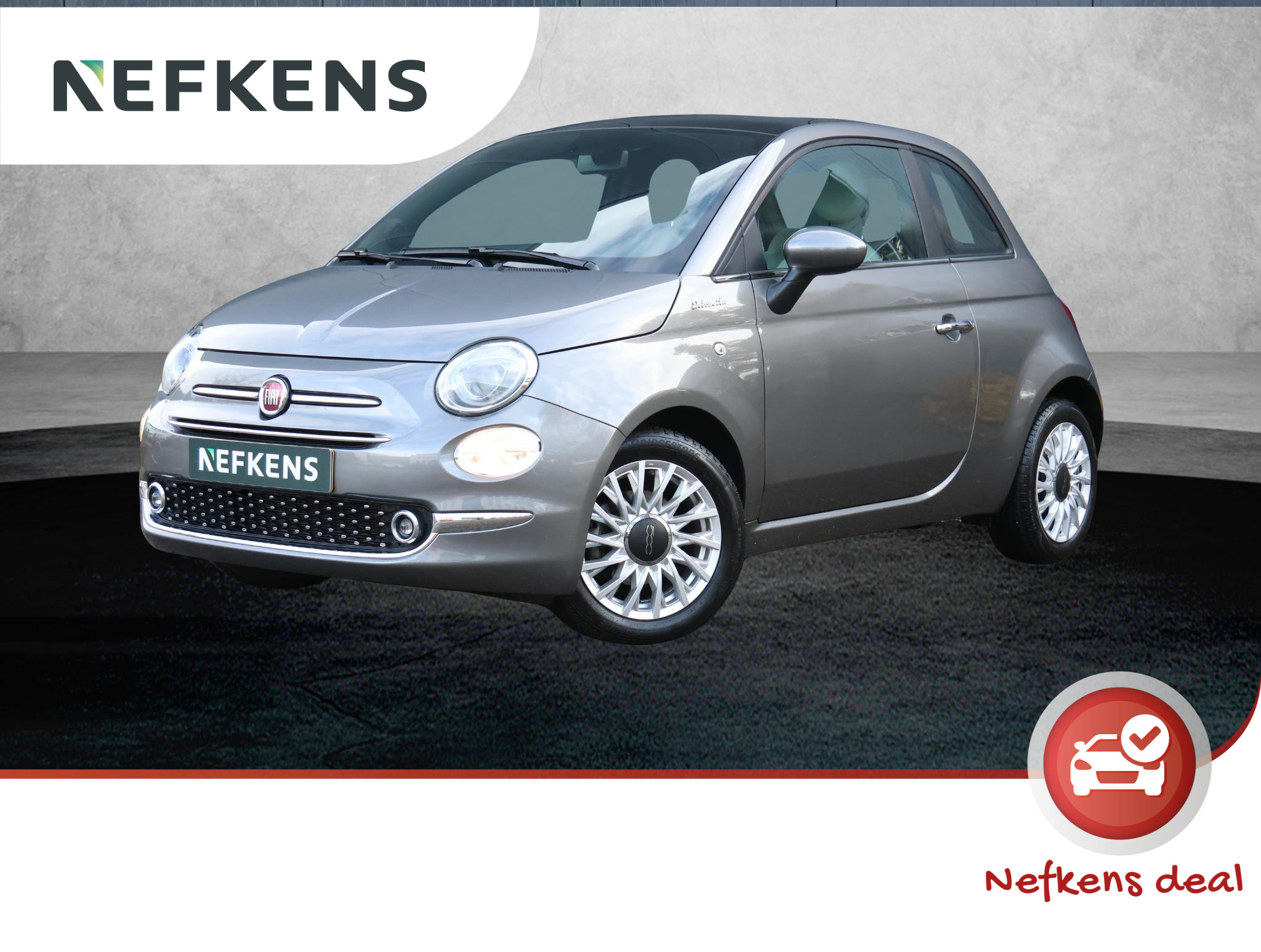 Fiat 500 69pk Hybrid Dolcevita (1ste eig./Glazendak/Climate/Halfleer/Cruise/PDC/Isofix)