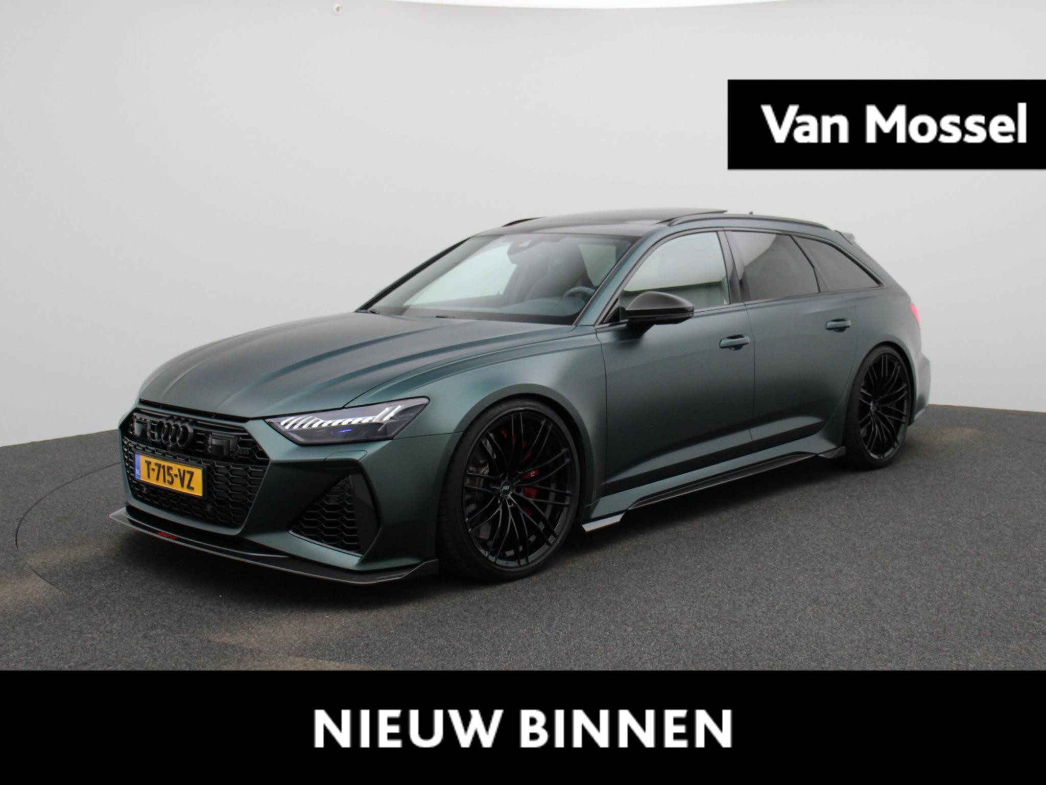 Audi RS6 Avant TFSI quattro | RS6-S | ABT | Panoramadak | Bang & Olufsen Advanced | Vierwielbesturing | Stoelverwarming | Stoelventilatie | HD Laser LED Matrix | Trekhaak | Nightvision | Auto staat in Consignatie |