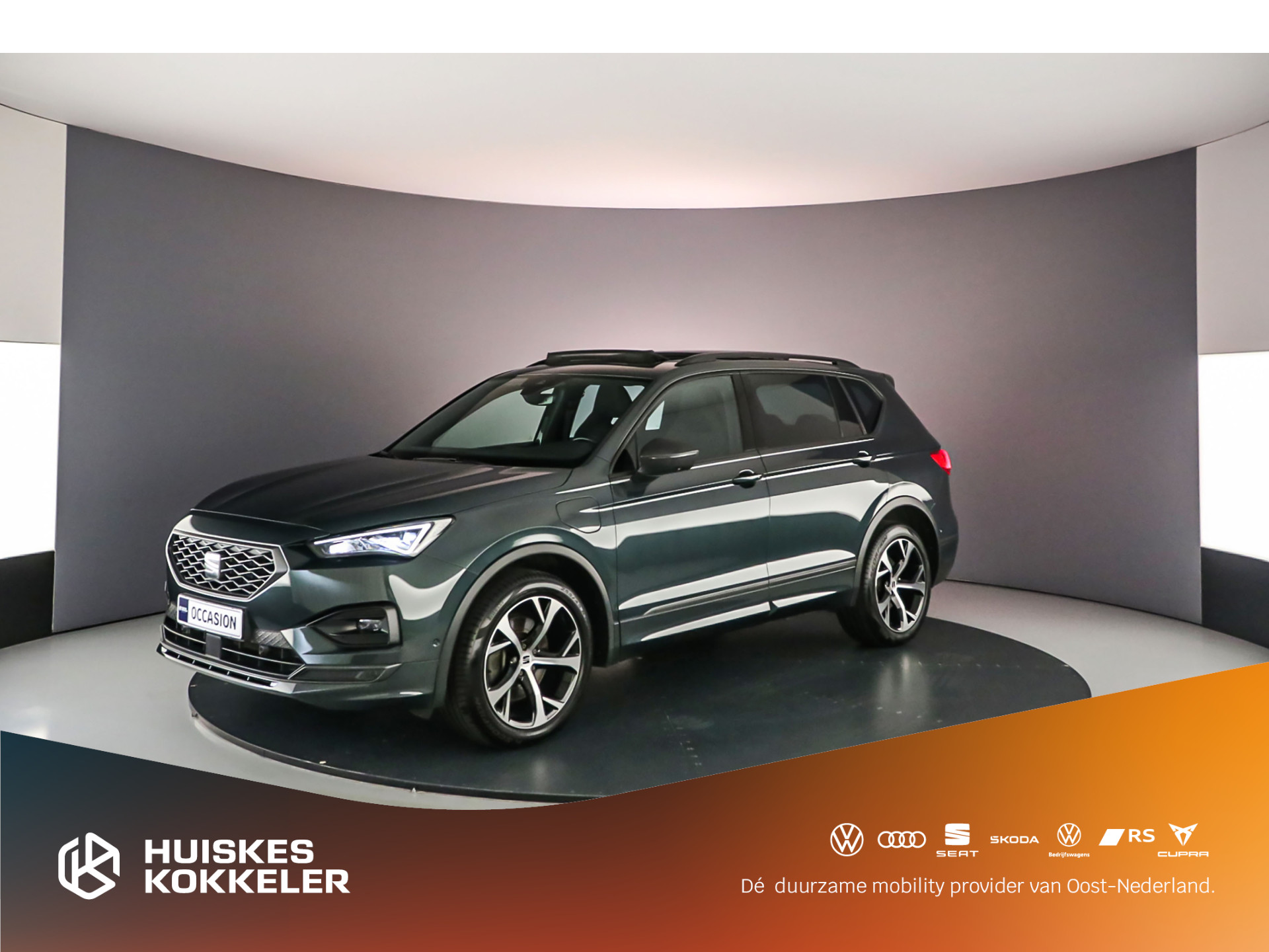 SEAT Tarraco FR Business 1.4 TSI e-Hybrid 245pk DSG Automaat Trekhaak, Achteruitrijcamera, Panoramadak, Elektrische achterklep, Adaptive cruise control, Navigatie, Parkeersensoren, Stuurwiel verwarmd