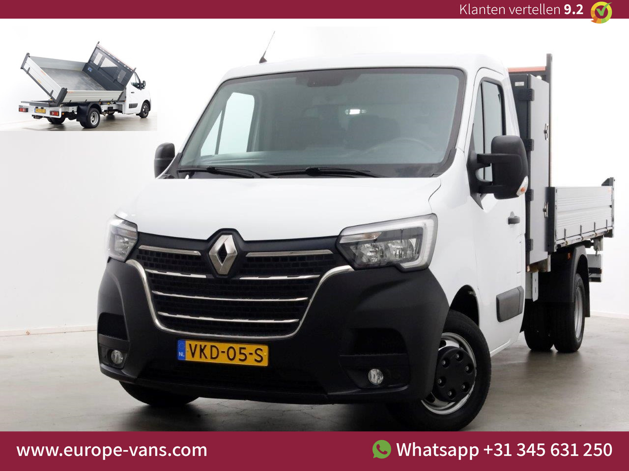 Renault Master T35 2.3 dCi 145pk 3-Zijdige Kipper Trekhaak 3500kg 04-2021