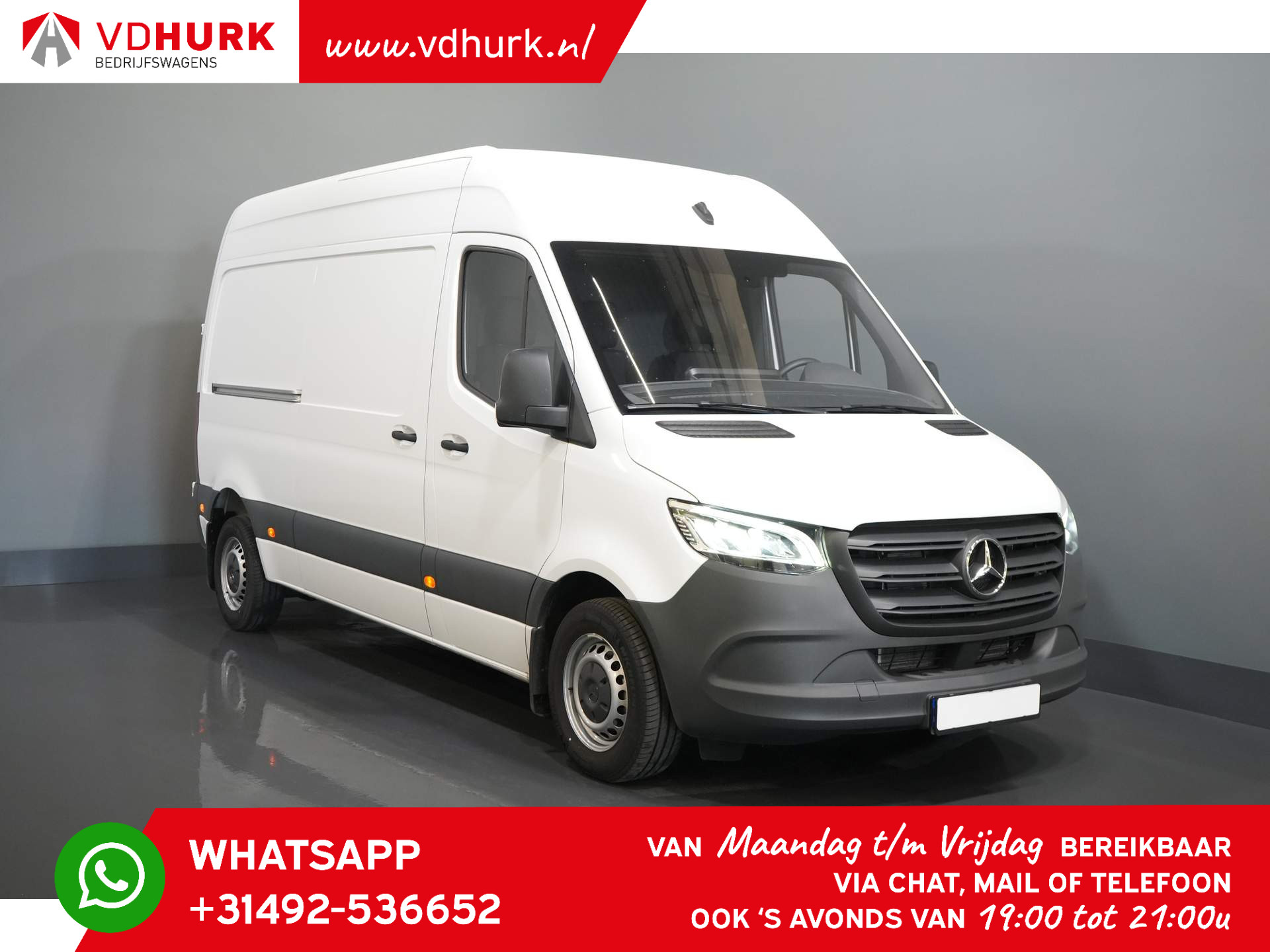 Mercedes-Benz Sprinter Aut. ZGAN!! L2H2 3t GVW/ LED/ Standkachel/ Stoelverw./ Carplay/ Cruise/ Camera/ Trekhaak