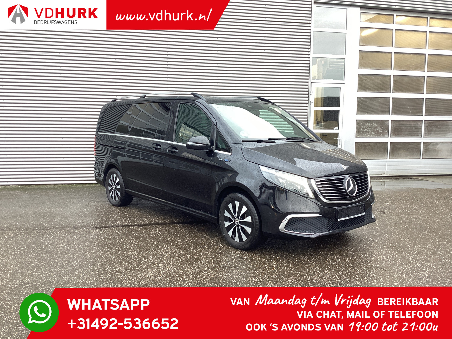 Mercedes-Benz EQV 300 L2 360 km WLTP/ € 55.592,- incl. BTW Avantgarde/ AMG Line/ Distronic/ Burmester/ 7pers/ Leder/ 10" MBUX