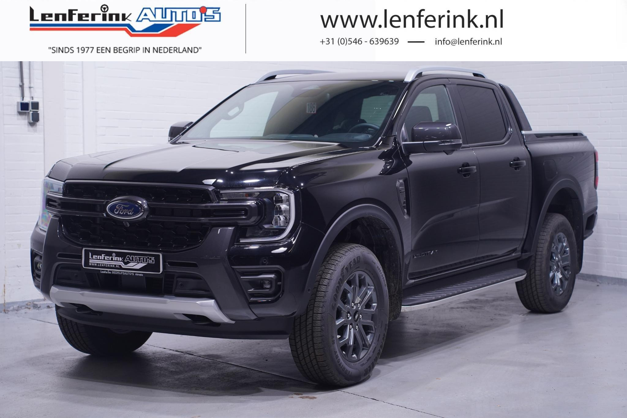 Ford Ranger 2.0 TDCi 205 pk Wildtrack Aut. 2-Zits Navi, LED Rollo Laadruimte, Leder Zwart, 360 Camera, Adapt. Cruise, 18" LMV, Trekhaak 3.500 kg, Nieuw