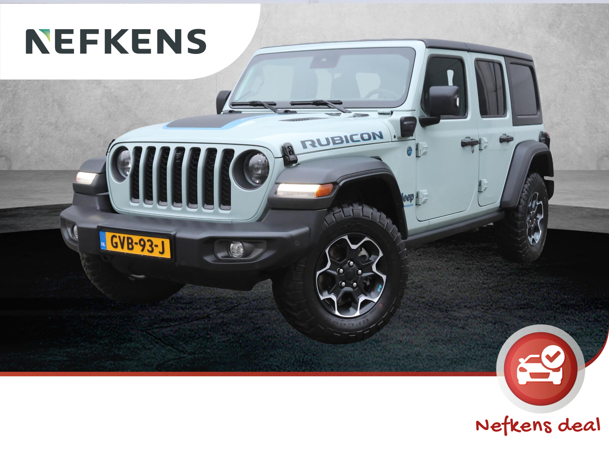 Jeep Wrangler Unlimited 4xe 380pk Rubicon (Winterpakket/NAV./360Camera/LEER/Blindspot/FULL LED/Climate/UNIEK!!)