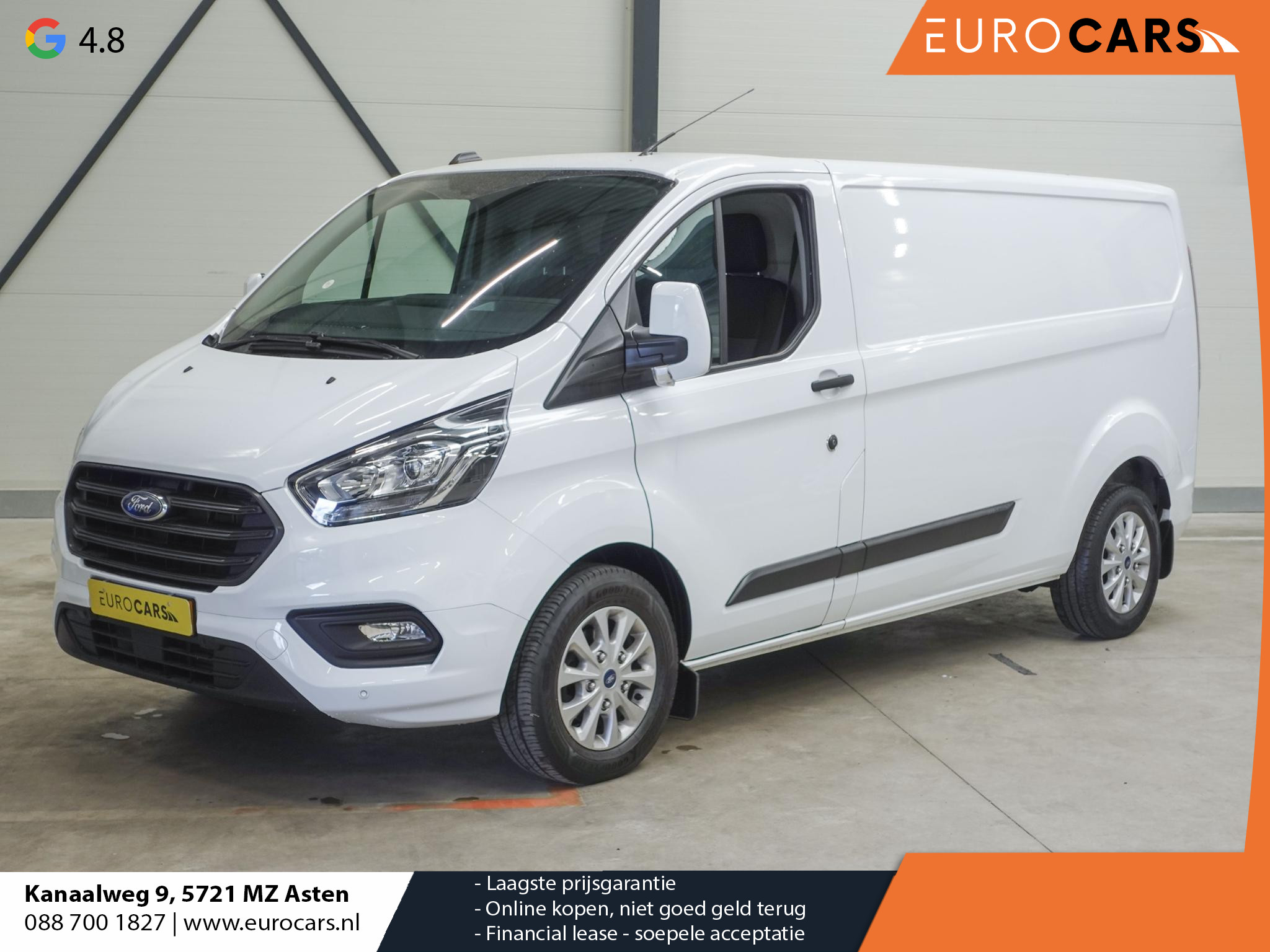 Ford Transit Custom 300 2.0 TDCI L2H1 Trend Automaat Airco Navi Bluetooth 3-Zits Camera 16" LM Velgen SYNC