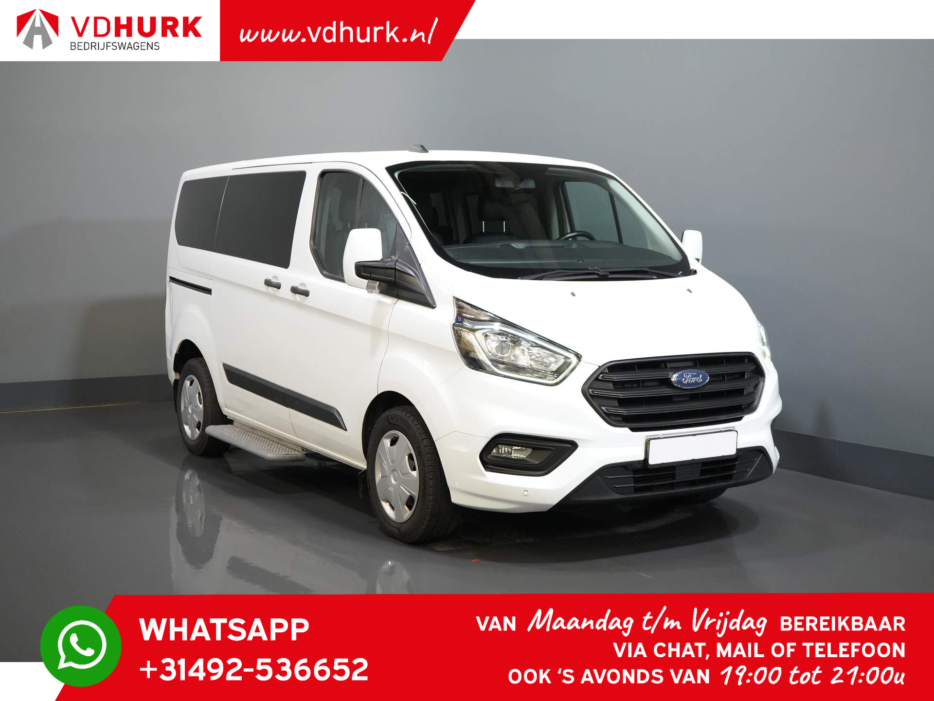 Ford Transit Custom Tourneo 2.0 TDCI € 34.186,- incl. BTW/BPM Trend Combi/ Kombi/ 9 Persoons/ 9 P/ Cruise/ PDC/ Airco