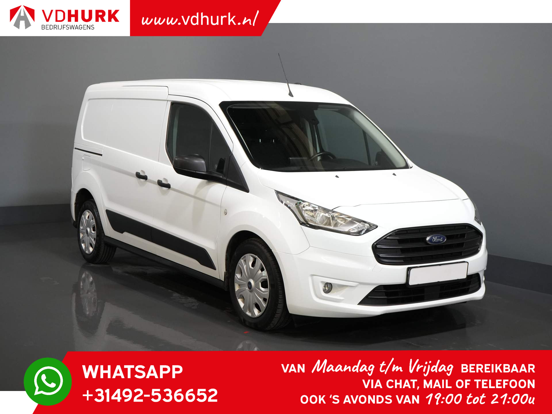 Ford Transit Connect 1.5 TDCI 100 pk Aut. L2 Standkachel/ Stoelverw./ Carplay/ Camera/ PDC/ Trekhaak/ Cruise/ Airco