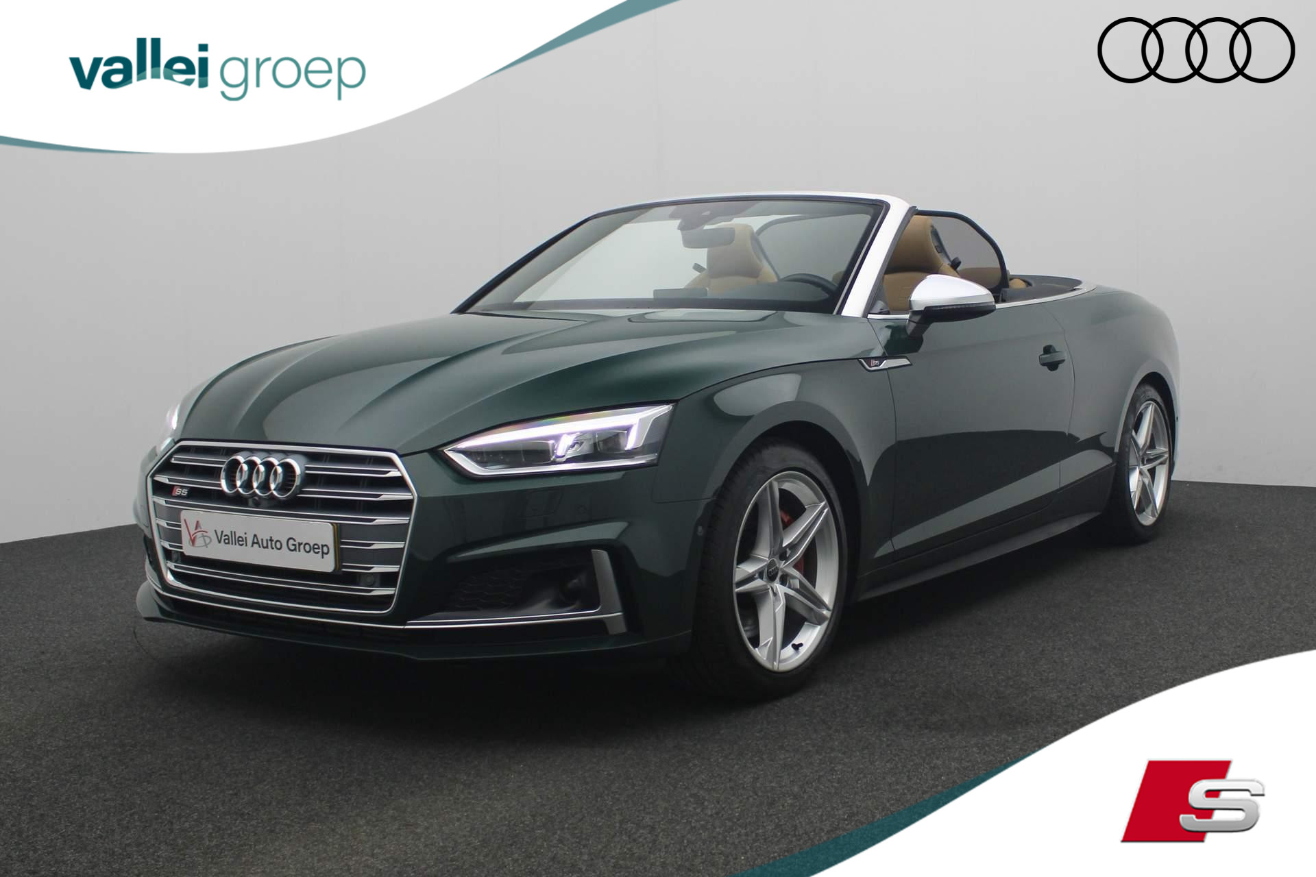 Audi S5 Cabriolet 3.0 TFSI 354PK S-tronic quattro Pro Line Plus | 360 Camera | LED | Stoelverwarming | Keyless | Bang & Olufsen 3D sound | Leder | 18 inch