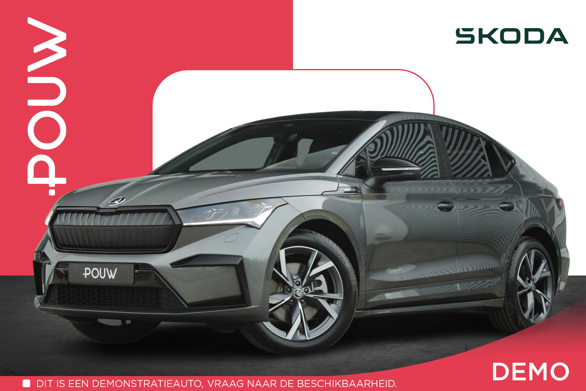 Škoda Enyaq Coupe 85 286pk Sportline | Panoramadak | Trekhaak Uitklapbaar