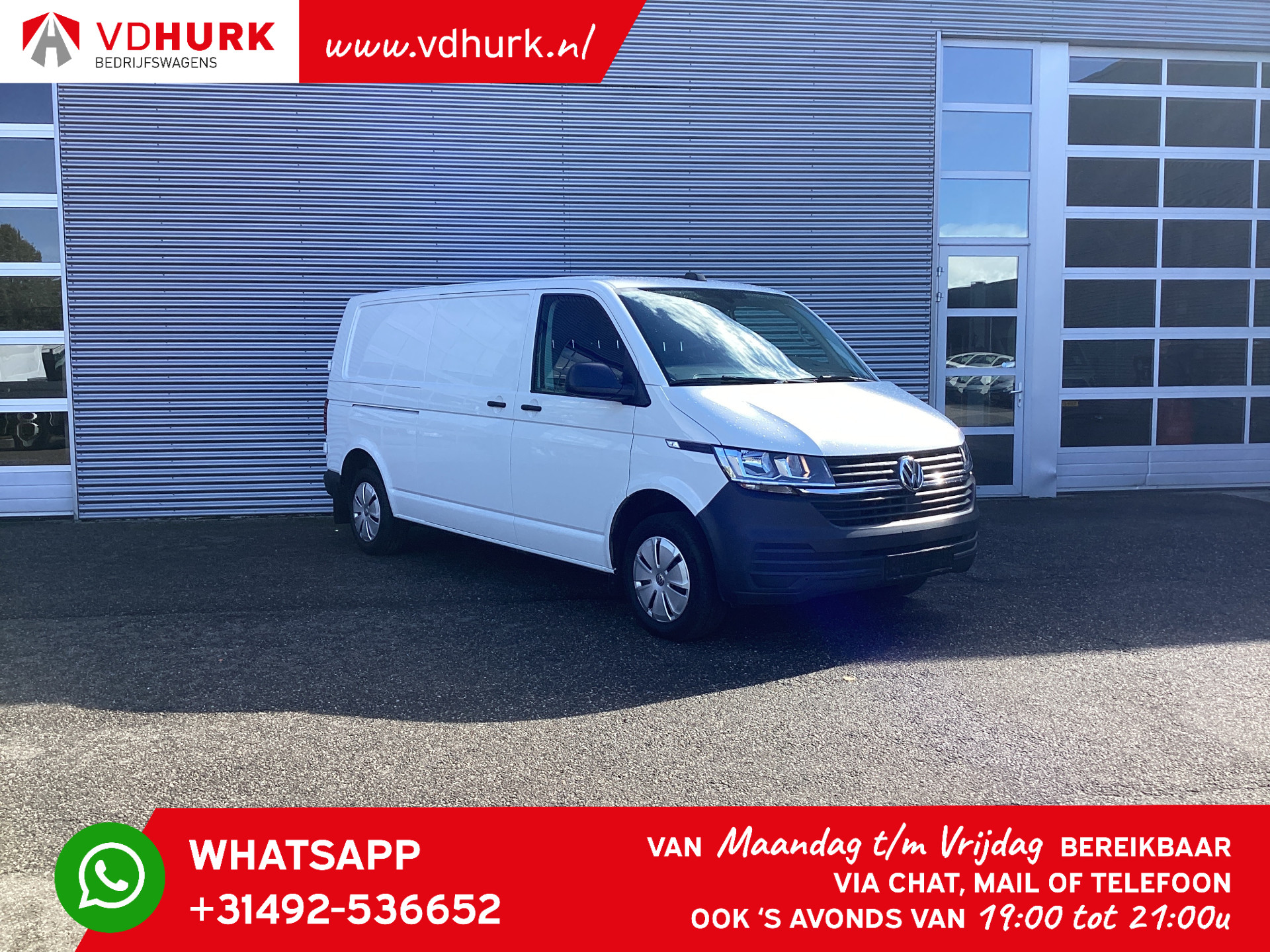 Volkswagen Transporter T6.1 2.0 TDI 150 pk DSG Aut. L2 Standkachel/ Stoelverw./ Carplay/ Camera/ PDC/ Cruise/ Trekhaak