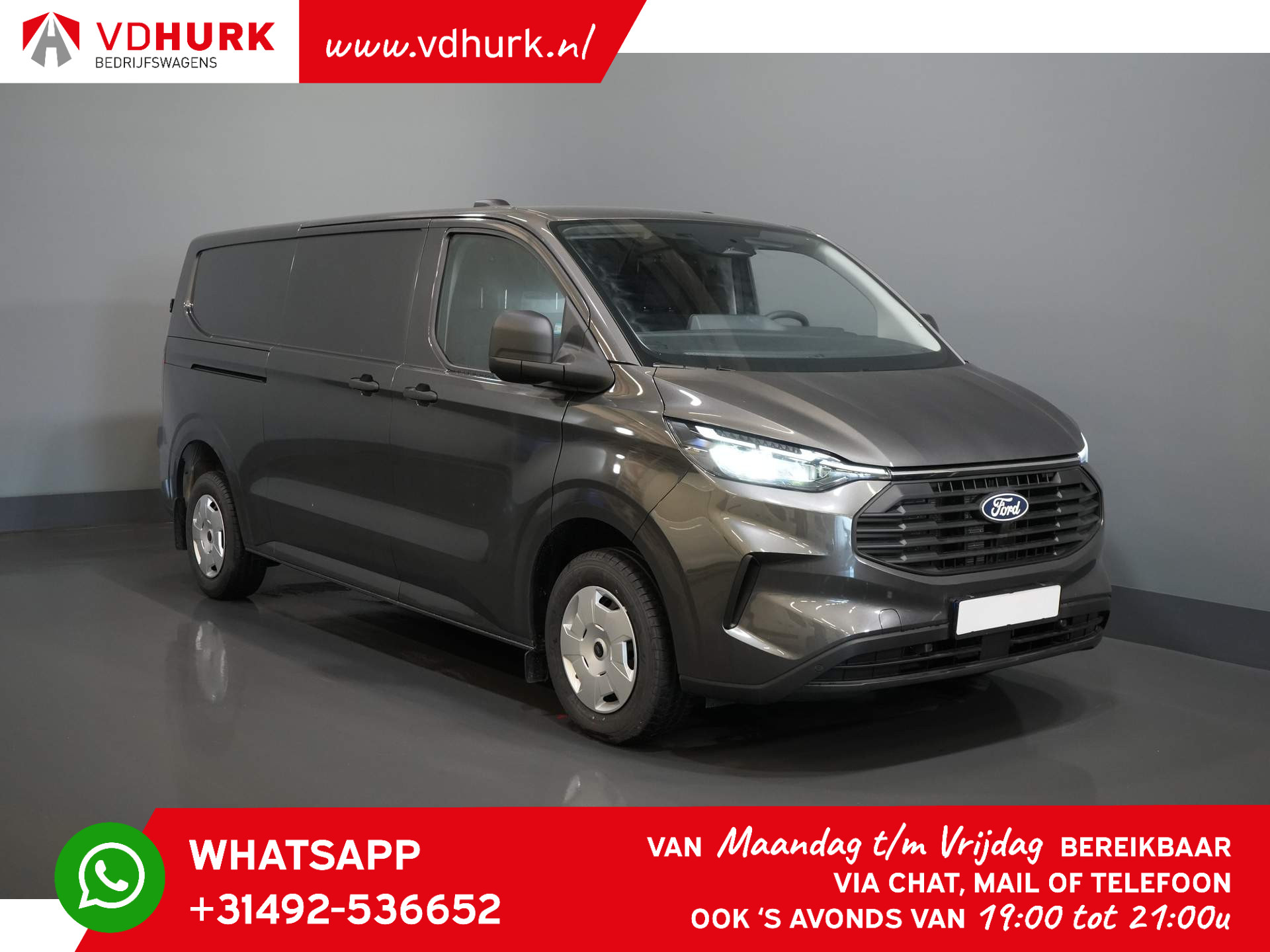 Ford Transit Custom 2.0 TDCI 136 pk L2 5 jaar/200.000 km garantie/ 2.7T trekverm./ Navi/ Laadruimte pakket/ Stoelverw./ LED/ Carplay/ Climate/ Camera/ PDC/ Cruise