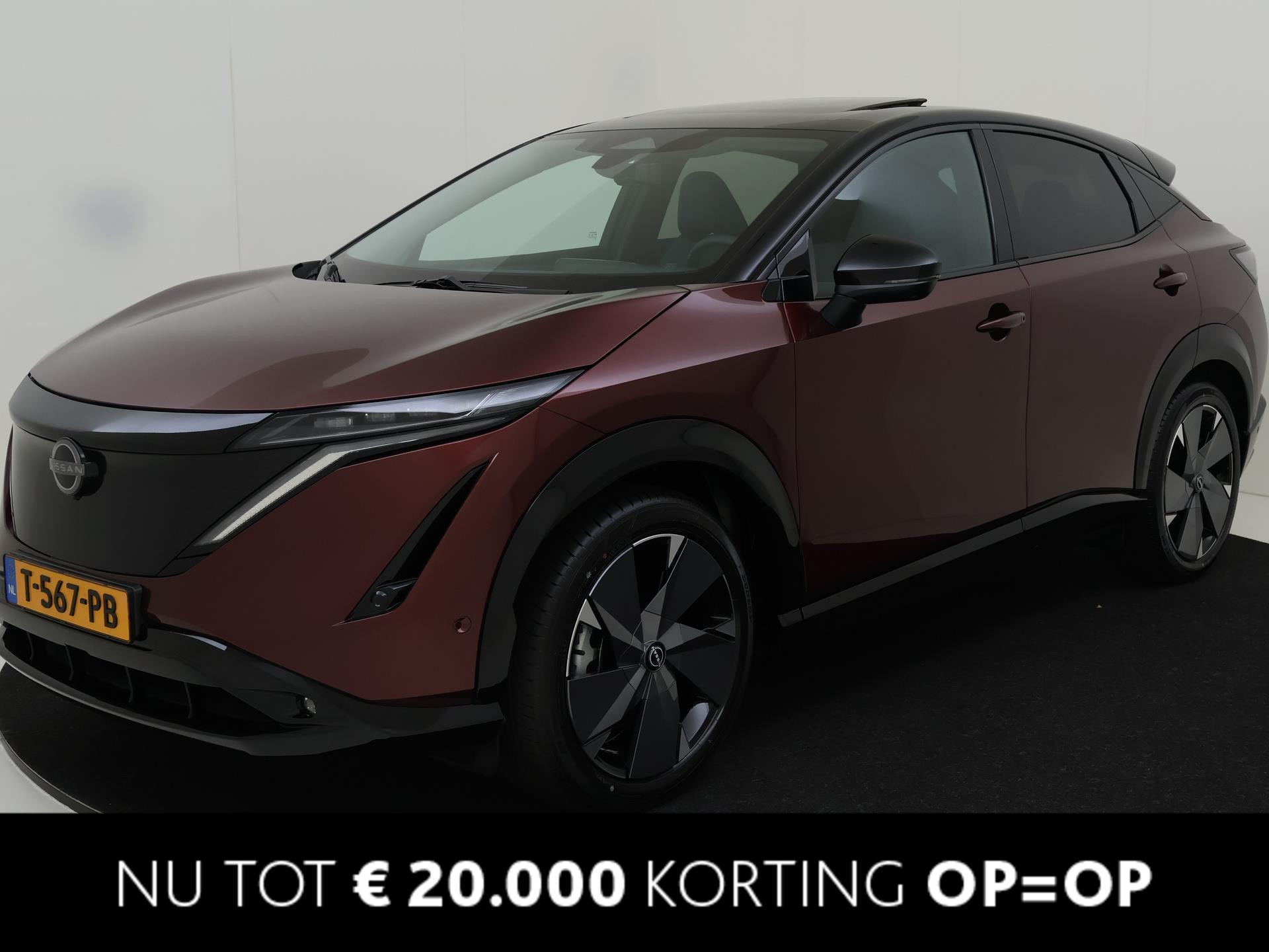 Nissan ARIYA e-4ORCE Evolve 91 kWh | NIEUW !| 20" LMV | Nappalederen Bekleding | Stoelverwarming & -ventilatie | ProPilot | 360-graden Camera | Glazen Schuif-/kanteldak | Elektrische Achterklep