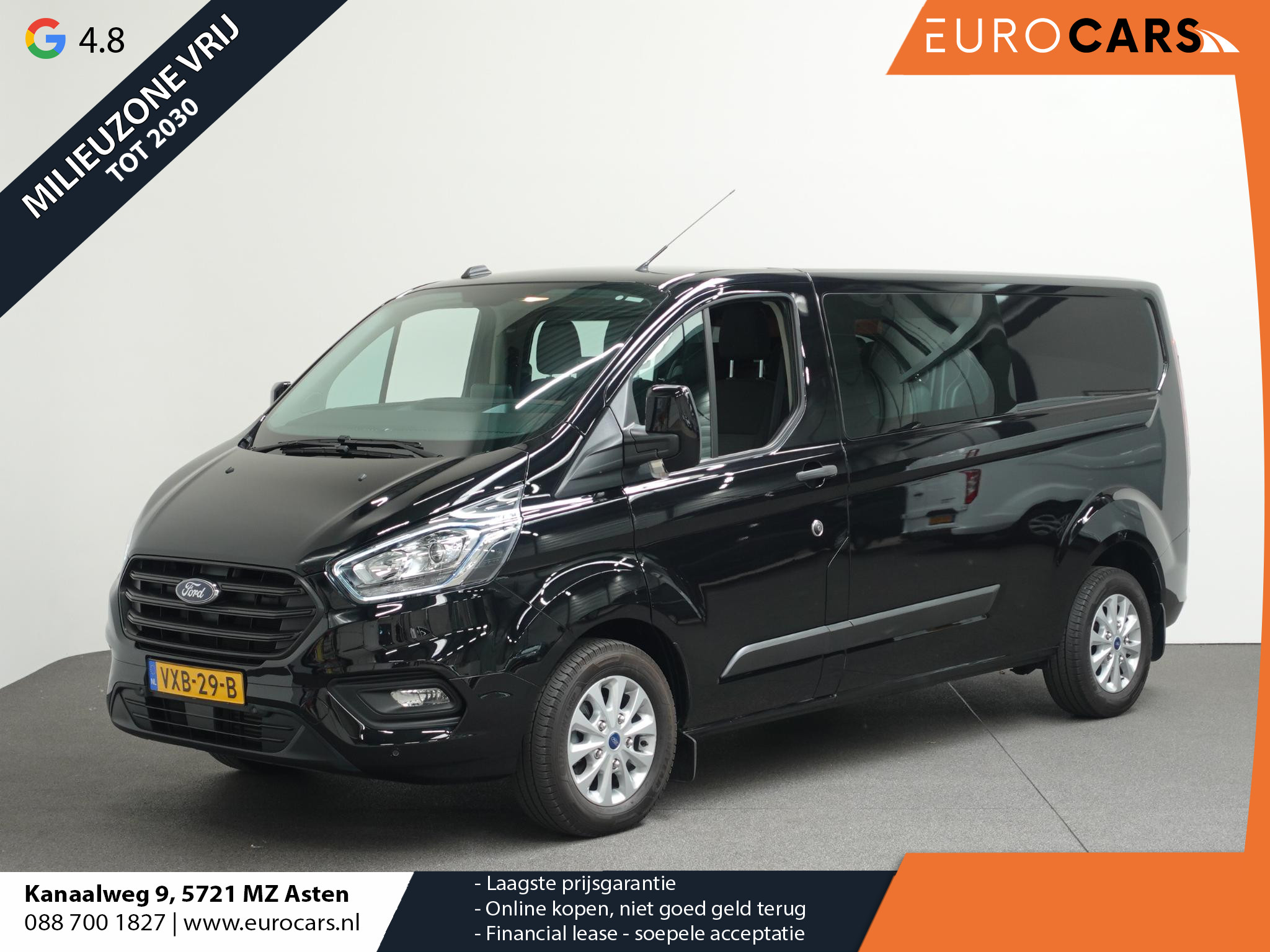 Ford Transit Custom 300 2.0 TDCI L2H1 Trend Dubbele Cabine Automaat Airco Navi Cruise Camera Parkeersensoren