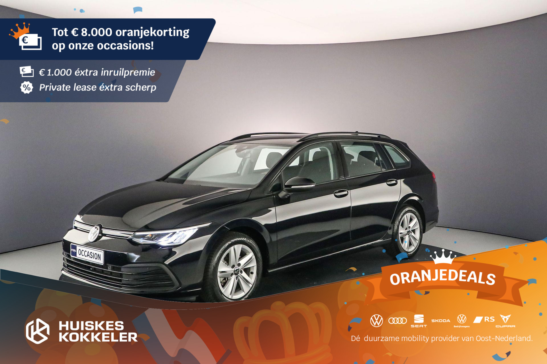 Volkswagen Golf Variant Life 1.0 TSI 110pk Adaptive cruise control, Navigatie, Airco, DAB, App connect, Bluetooth, Parkeersensoren, LED verlichting, Keyless start
