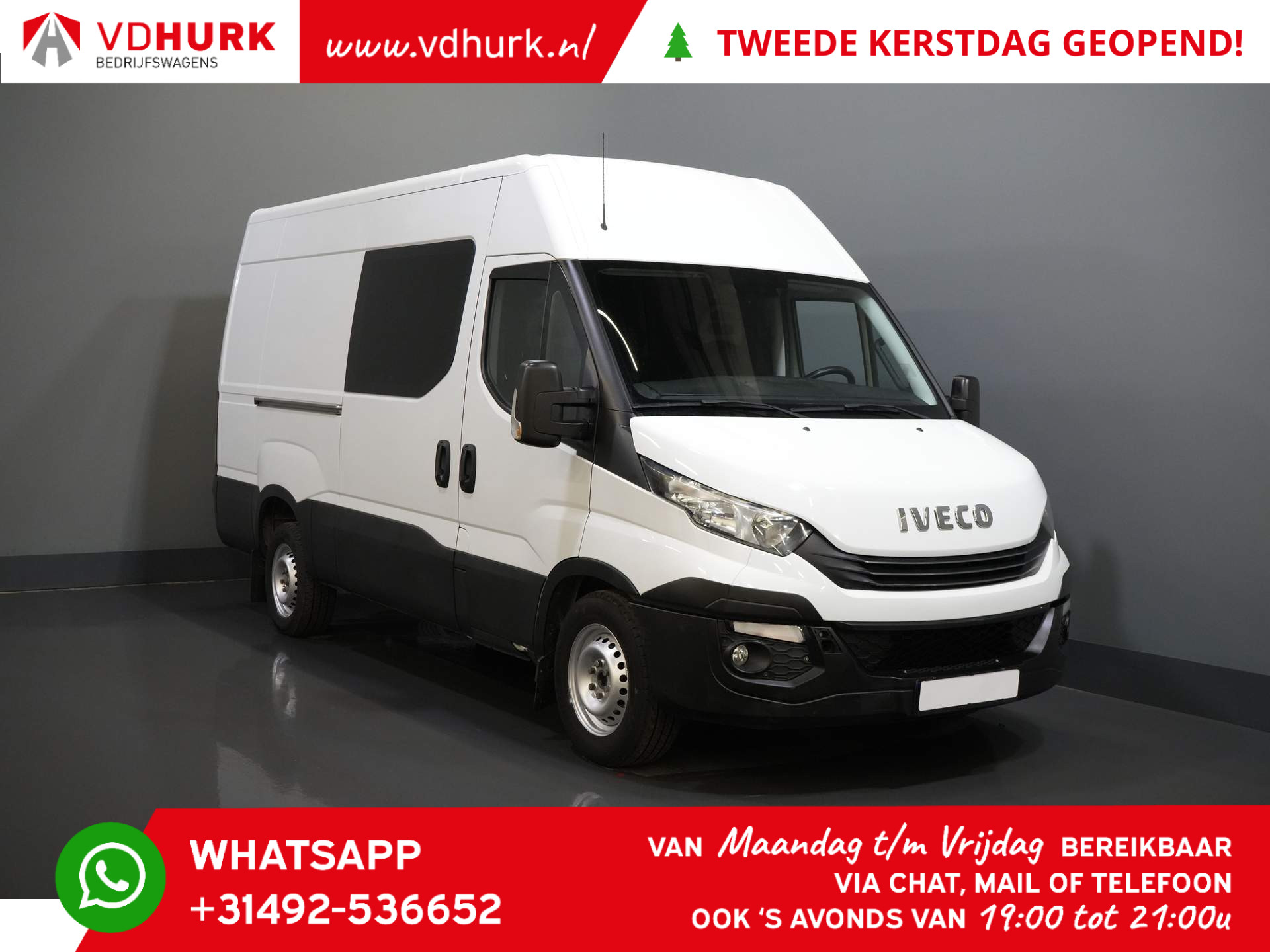 Iveco Daily 35S16V 2.3 L3H2 155 pk Aut. DC Dubbel cabine/ 3.5T trekverm./ Climate/ Cruise/ Camera/ Trekhaak