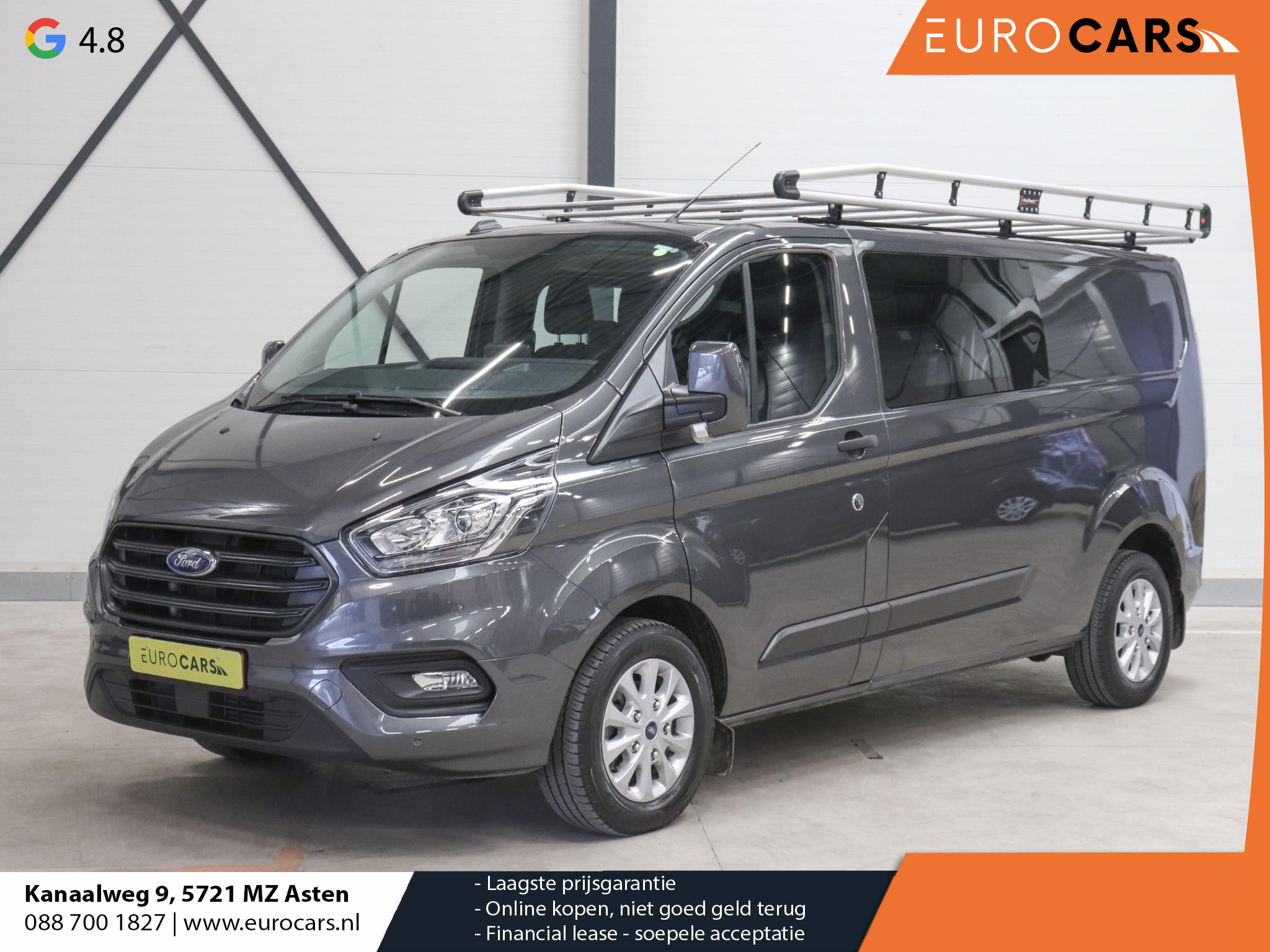 Ford Transit Custom 300 2.0 TDCI L2H1 Trend Dubbele Cabine Automaat Airco Navigatie Cruisecontrol Camera Parkeersensoren