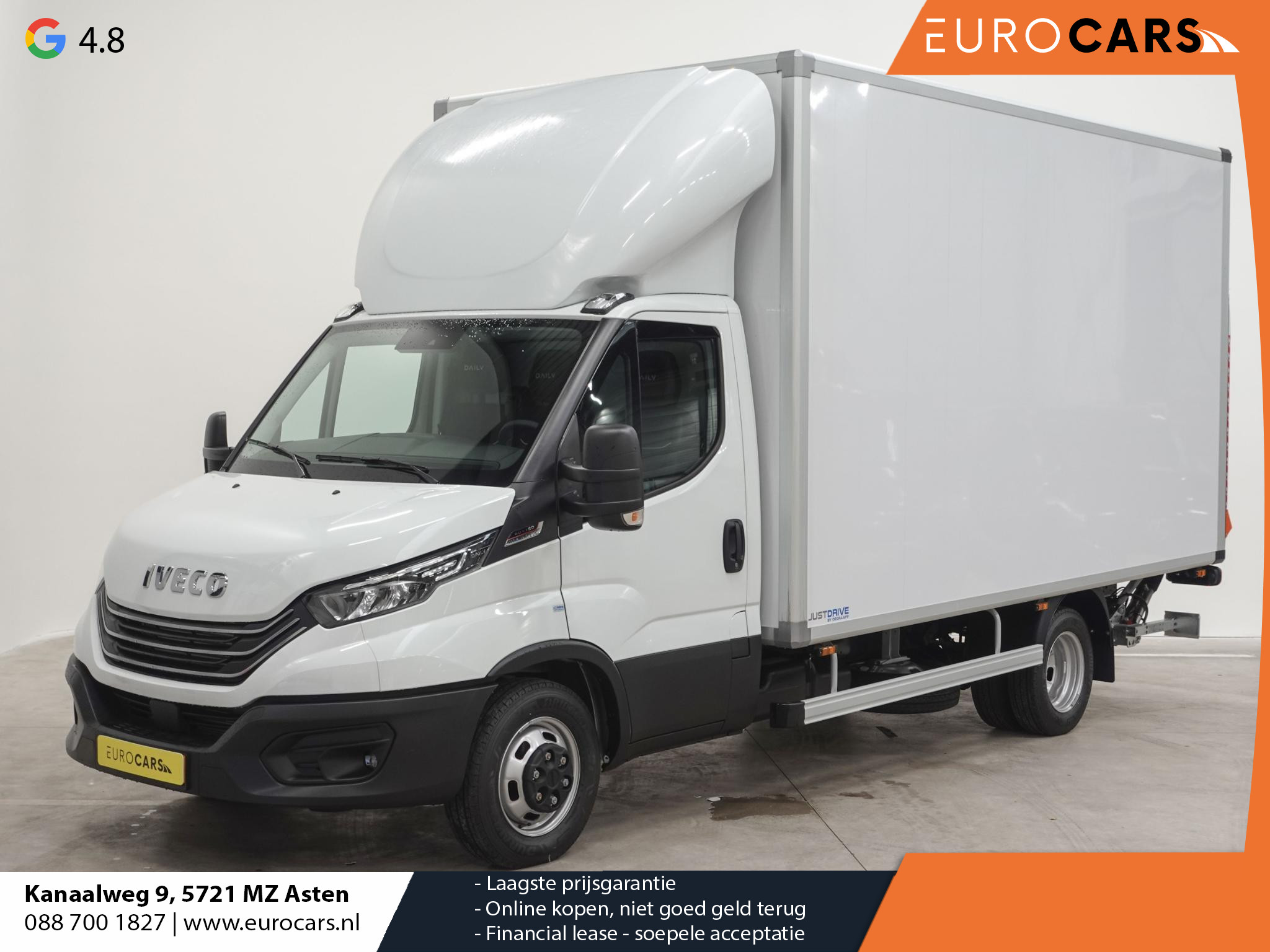 Iveco Daily 40C18 3.0 180pk Automaat Bakwagen Laadklep 440x211x235 Airco Cruise control LED Navi Camera