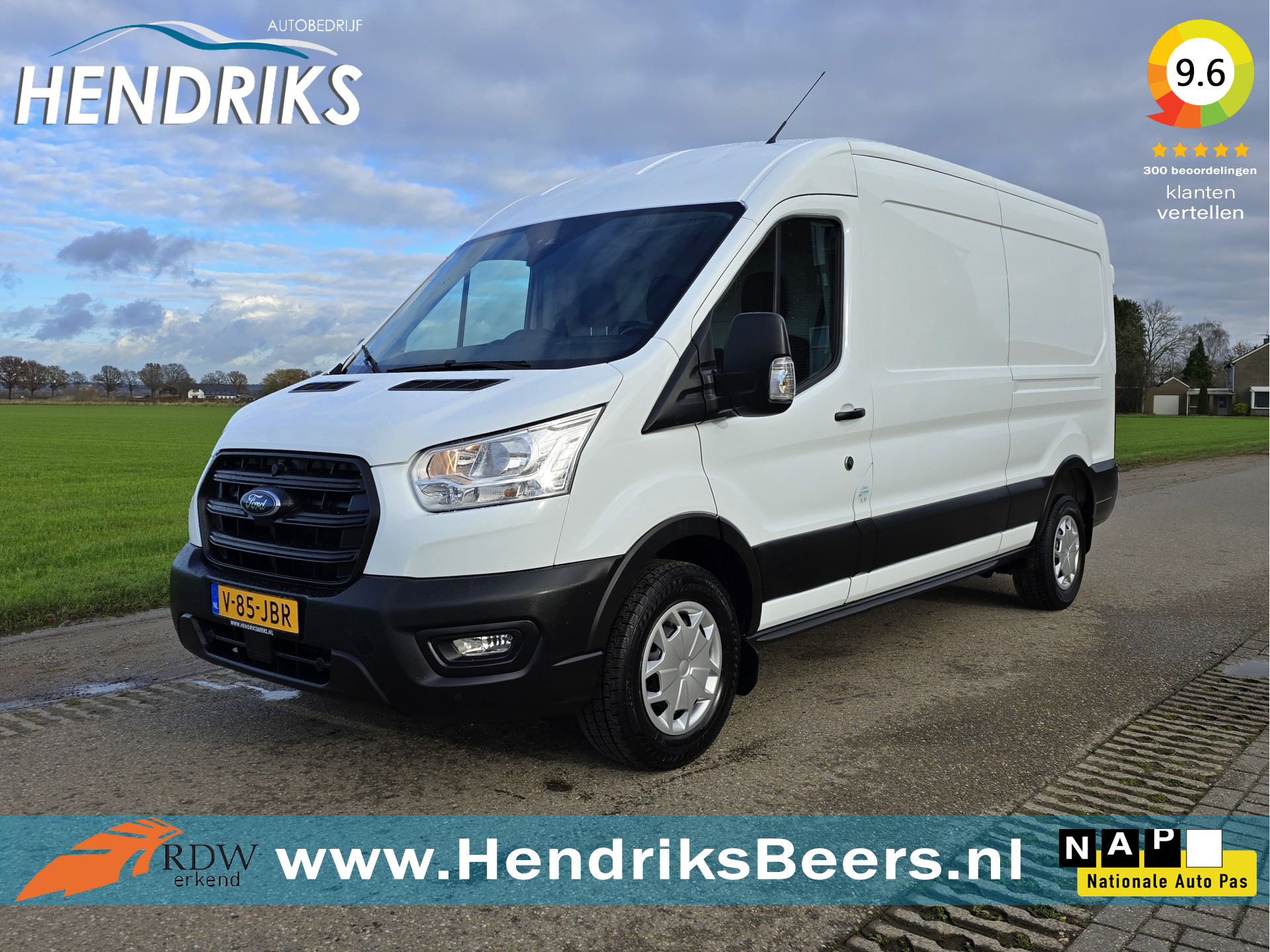 Ford Transit 350 2.0 TDCI L3 H2 Trend - 130 Pk - Euro 6 - Airco - Cruise Control - Parkeersens. V+A
