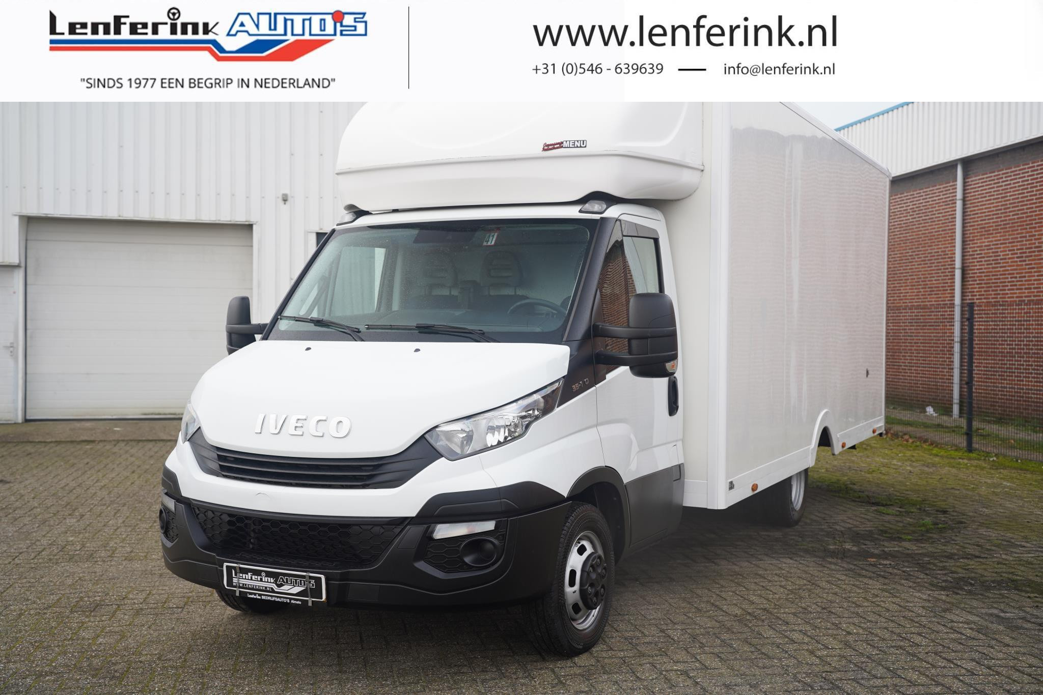 Iveco Daily 35C14 140 pk Bakwagen met Deuren 30m3 Airco ECC, Cruise Control, Luchtvering, LxBxH 530x227x240 cm