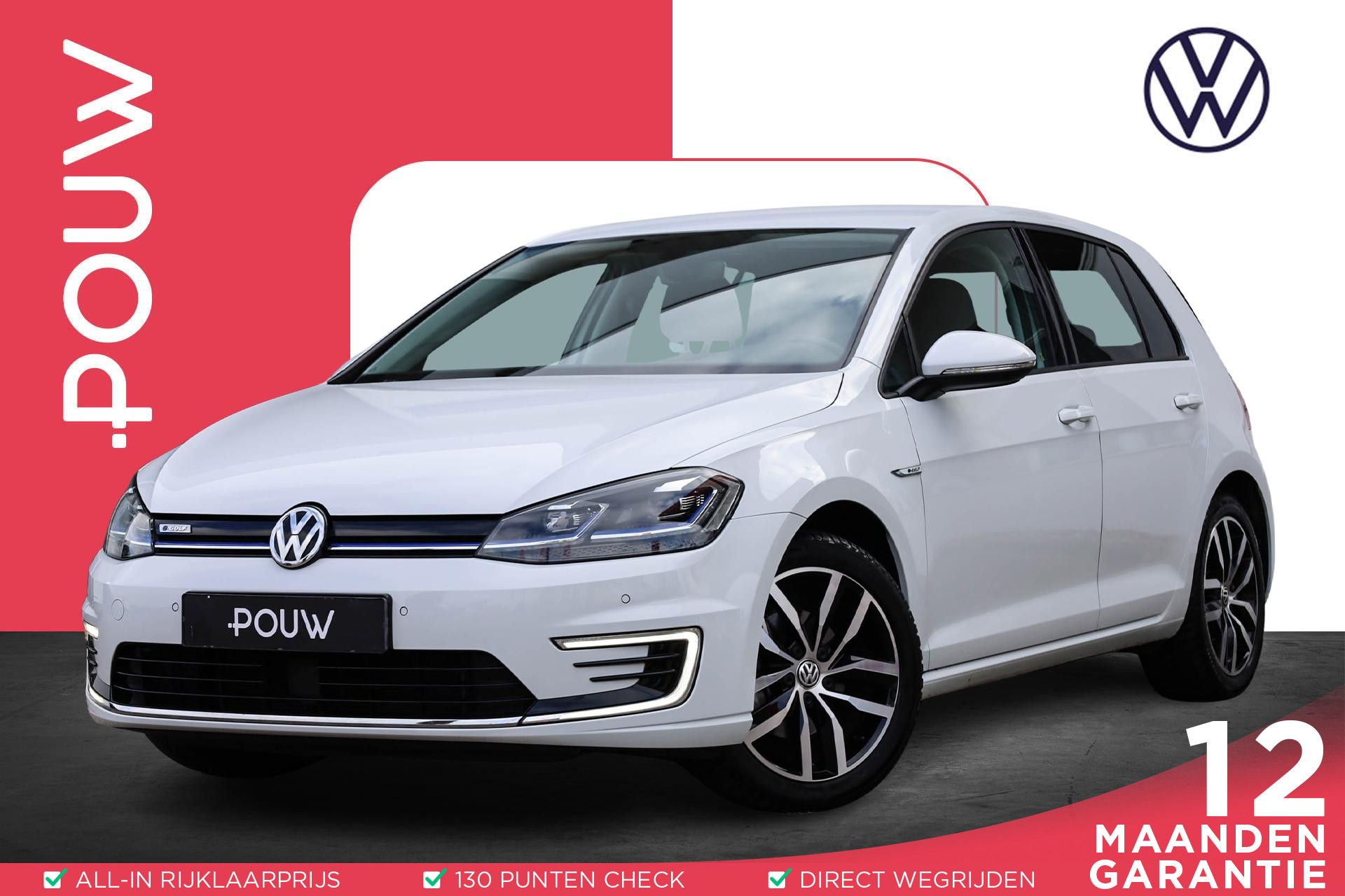 Volkswagen e-Golf 136pk E-DITION | SoH 95% | Climate Control | Cruise Control Adaptief | Navigatie
