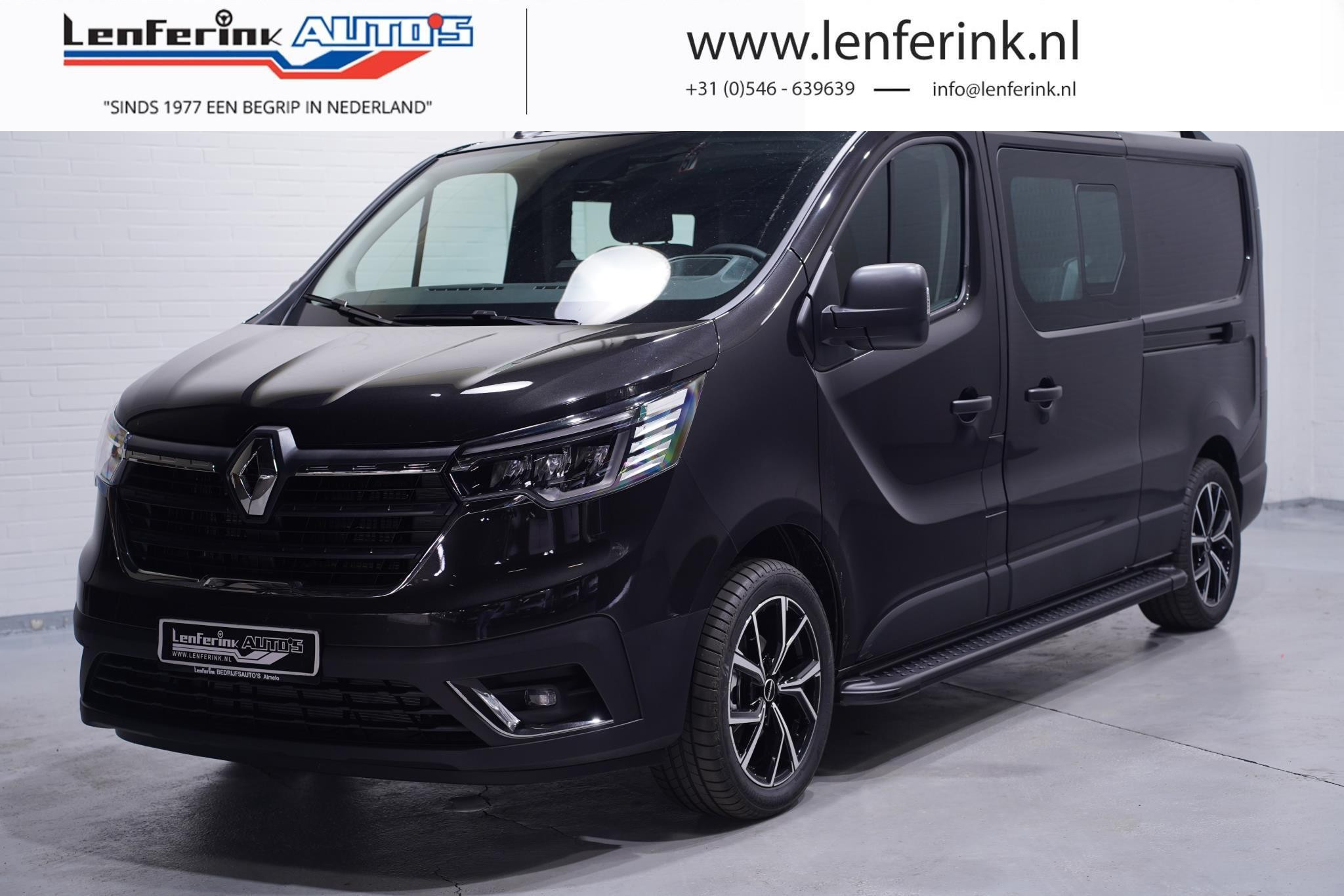 Renault Trafic 2.0 DCi 170 pk Dubbel Cabine Aut. Navi, 18" LMV 2x Schuifdeur, LED Koplampen, Dakrails, Treeplanken, 5-Zits, Nieuw