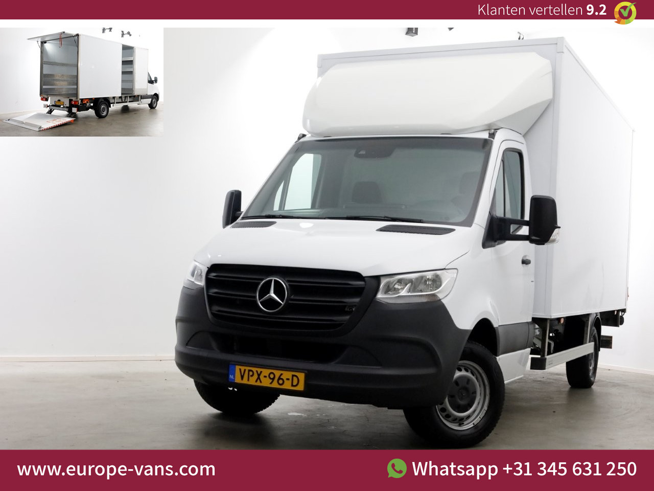 Mercedes-Benz Sprinter 315 CDI 150pk E6 Bakwagen met laadklep en zijdeur L440 1020kg laadverm. 05-2022