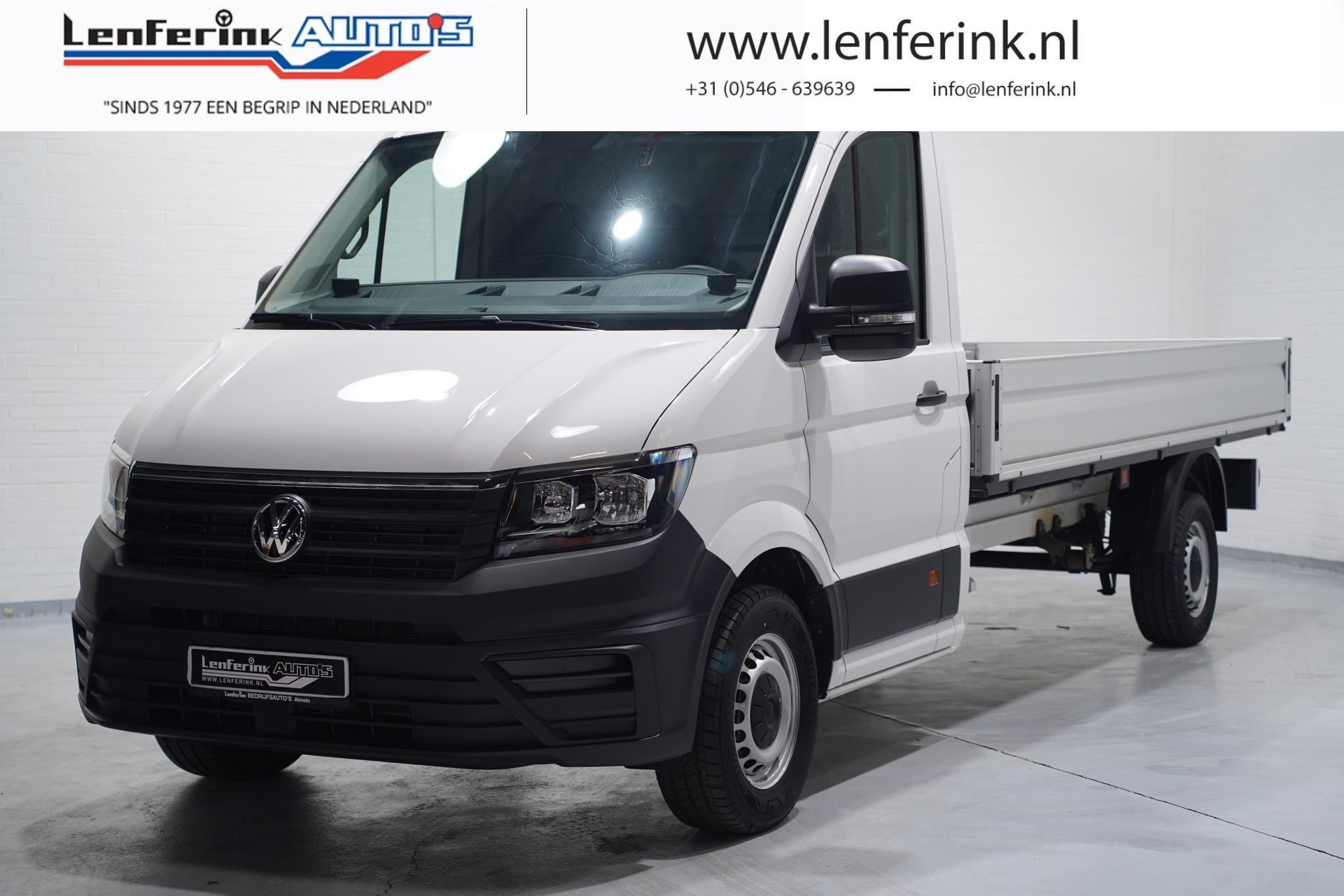 MAN TGE Volkswagen Crafter 2.0 TDI 140 pk L4 Pick Up / Opel Laadbak, Airco, Cruise Control, 3-Zits, LxBxH 430x203x40 cm