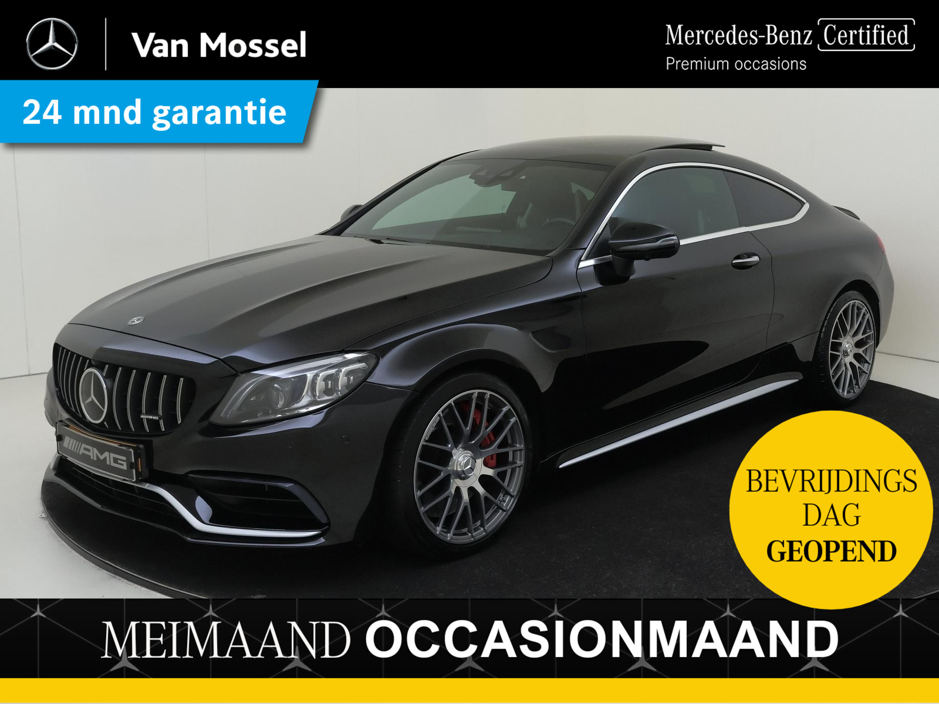 Mercedes-Benz C-Klasse 63 Coupé AMG / Panoramadak/ Rijassistentiepakket/ Carbon/ Head Up/ 20 inch/