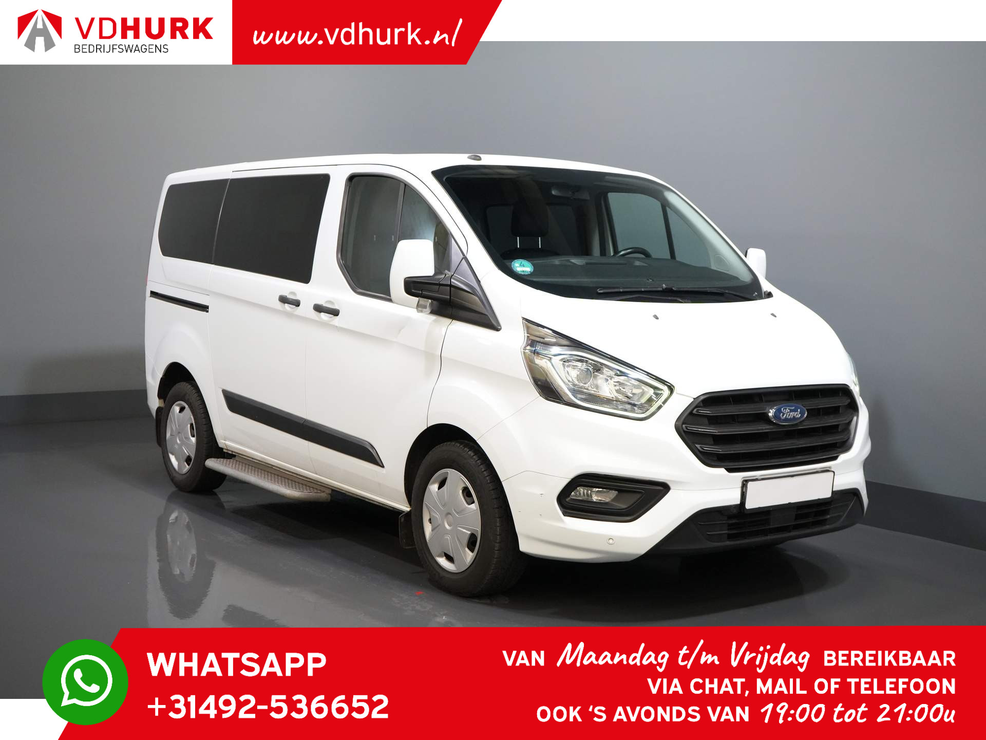 Ford Transit Custom Tourneo 2.0 TDCI €.33.485 incl. BTW/BPM Trend Combi/ Kombi/ 9 Persoons/ 9 P/ Cruise/ PDC/ Airco