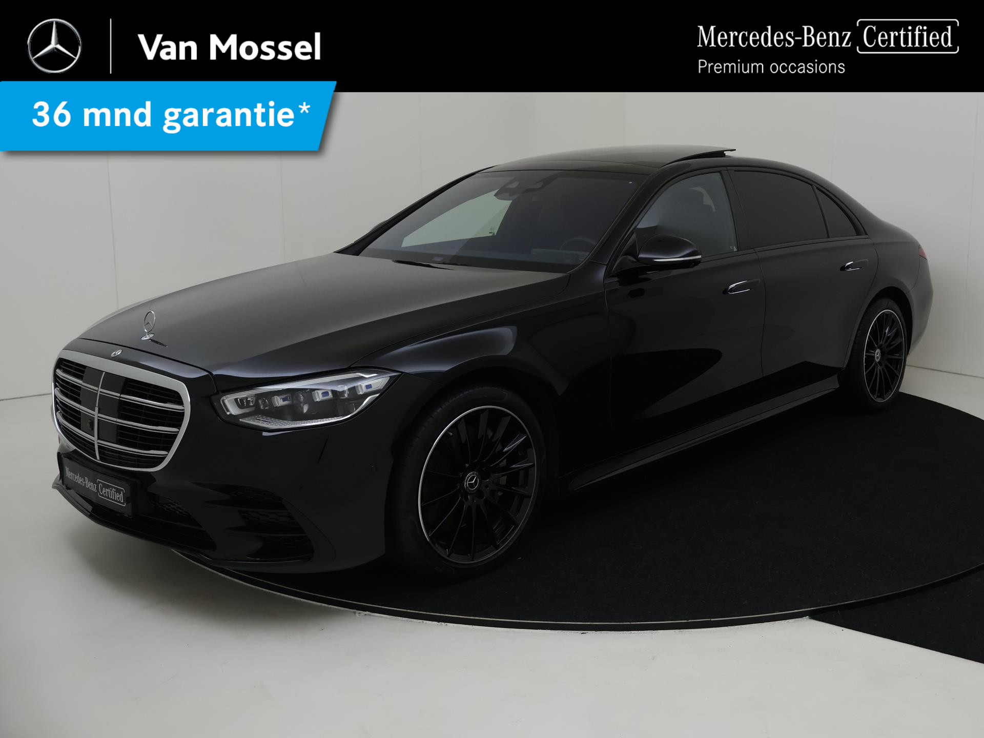 Mercedes-Benz S-Klasse 580 4MATIC Lang AMG Line / Stoelverwarming / Stoelventilatie / 360Graden-Camera / Panaroma-schuifdak / Night-Pakket / Memory-Stoelen /