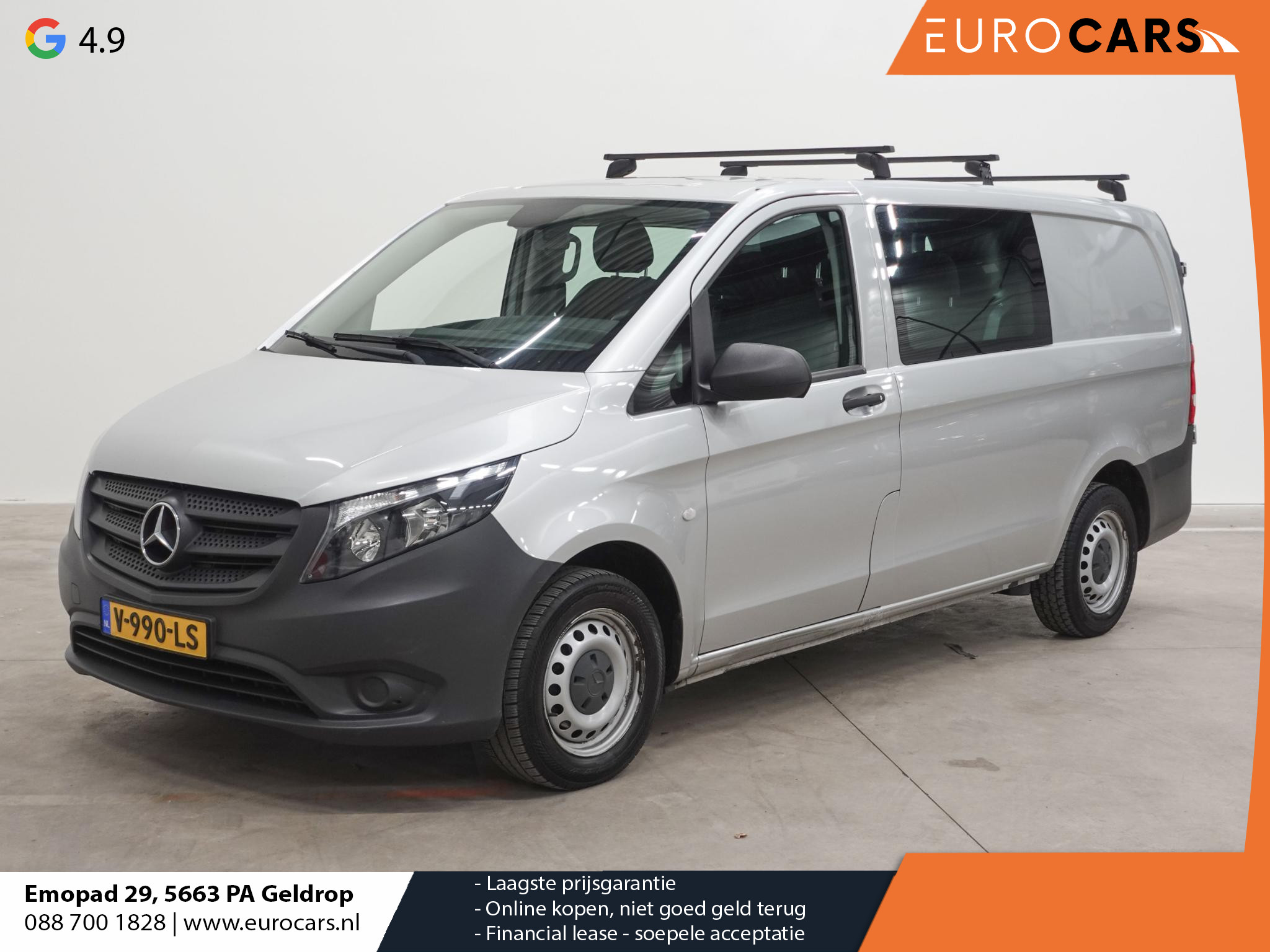 Mercedes-Benz Vito 111 CDI Lang Dubbele cabine Navigatie Camera Airco Cruise control Trekhaak