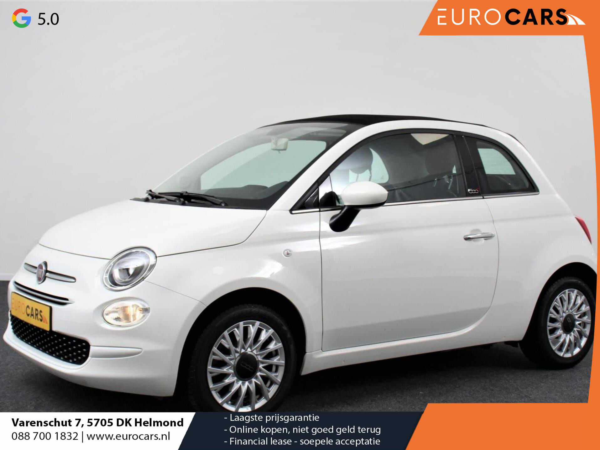 Fiat 500C 1.2 Lounge | Lederen Bekleding | Navigatie | Climate Control  | Parkeersensoren Achter | Cruise Control