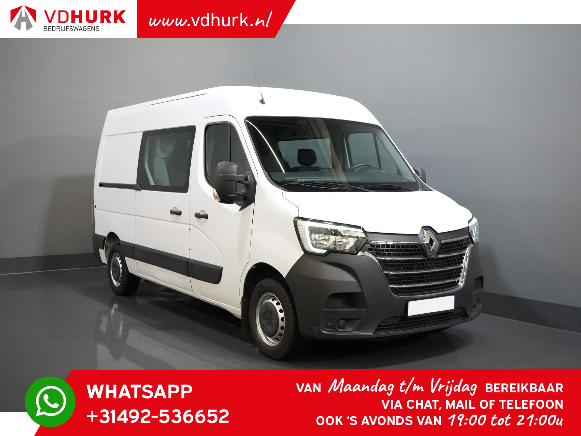 Renault Master T35 2.3 dCi 145 pk L2H2 DC Dubbel Cabine 7Pers./ Carplay/ Camera/ Cruise/ PDC