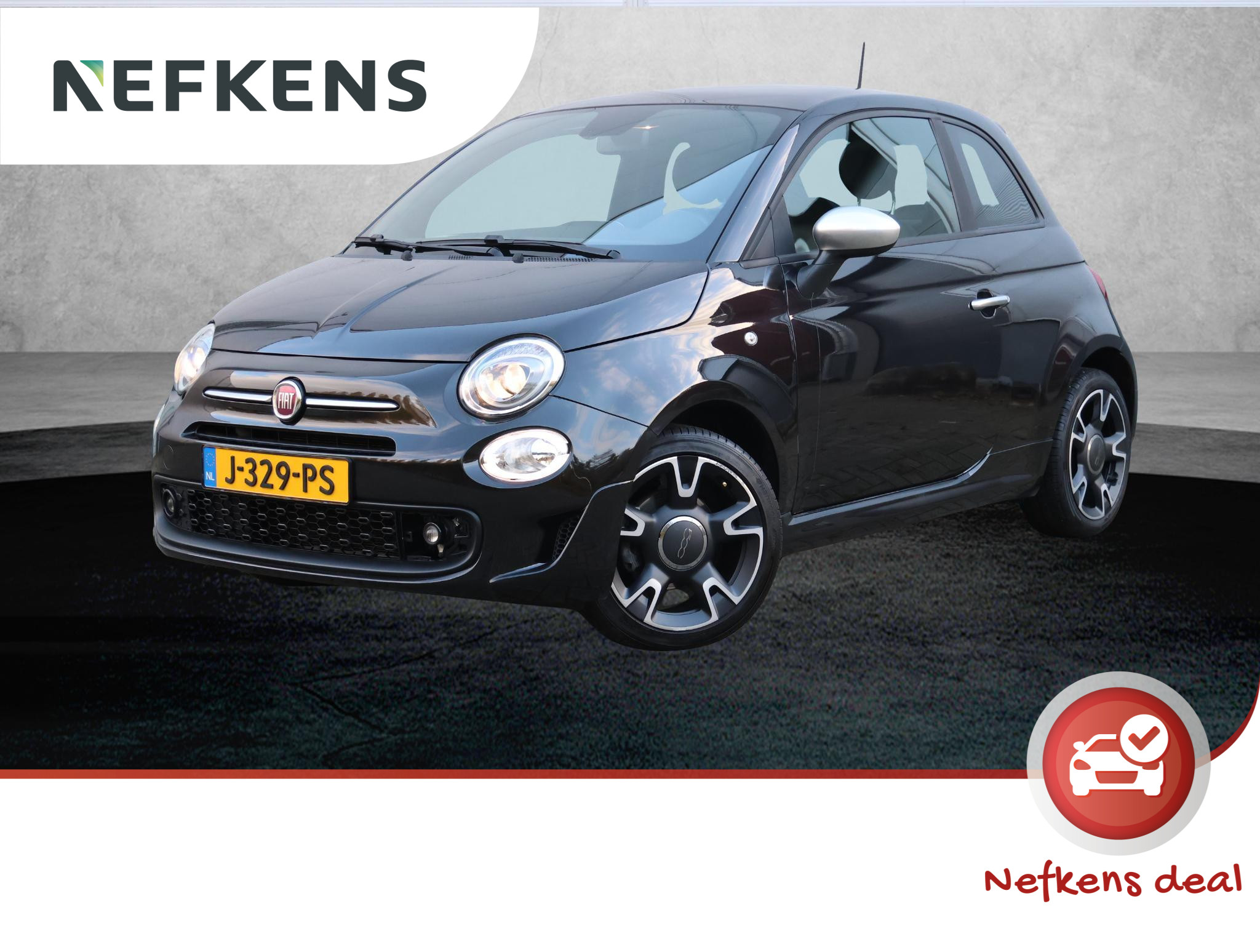 Fiat 500 69pk Hybrid Rockstar (Glazendak/Climate/NAV./16"LMV/AppleCarPlay/NL Auto!)